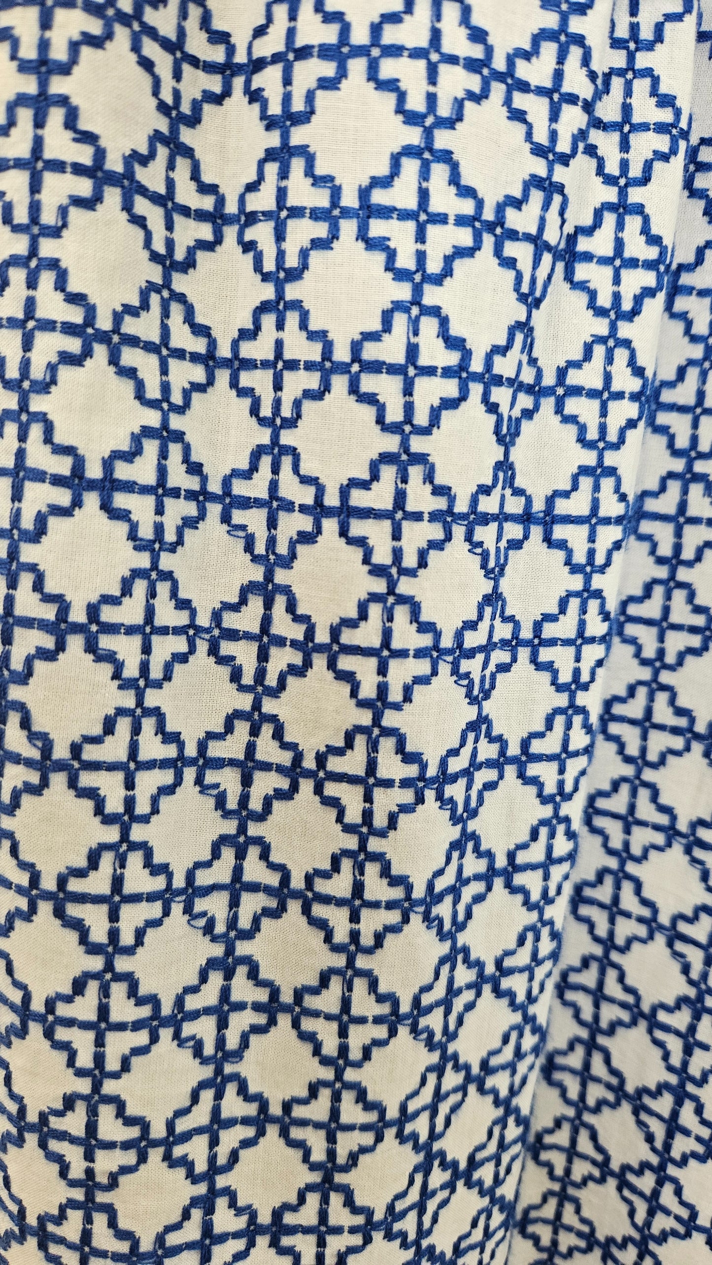 Pantalón Bordado Azul