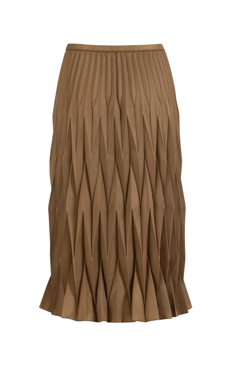 Falda Kaki Pliegues