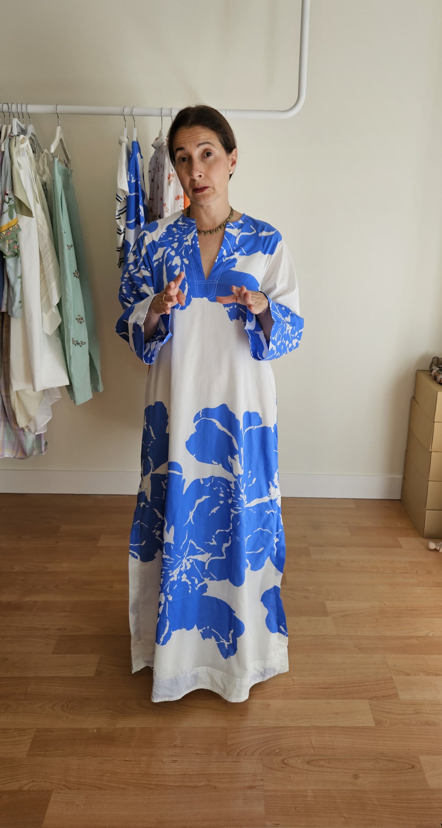 Vestido Estampado Azul