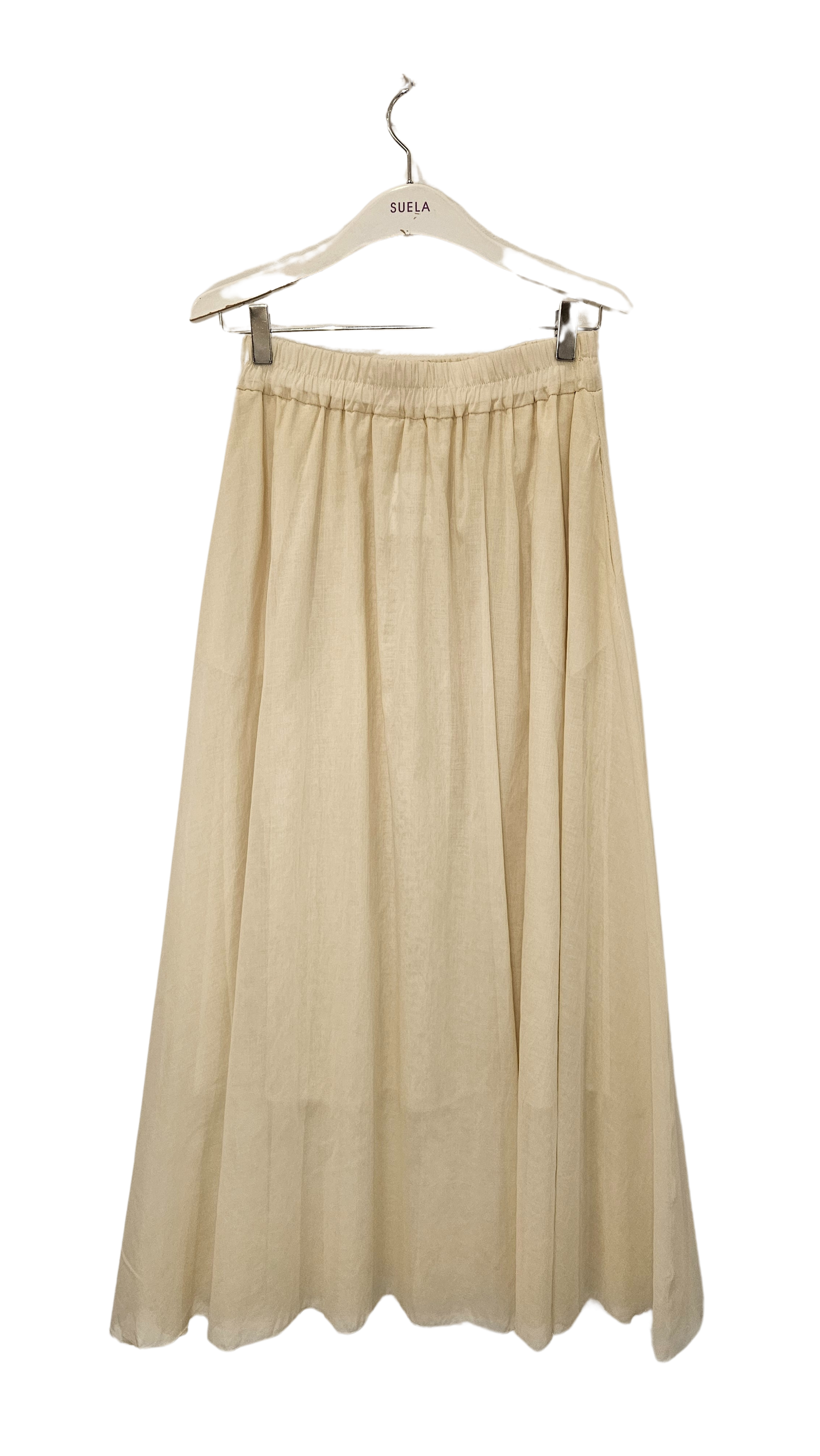 Falda Midi Beige