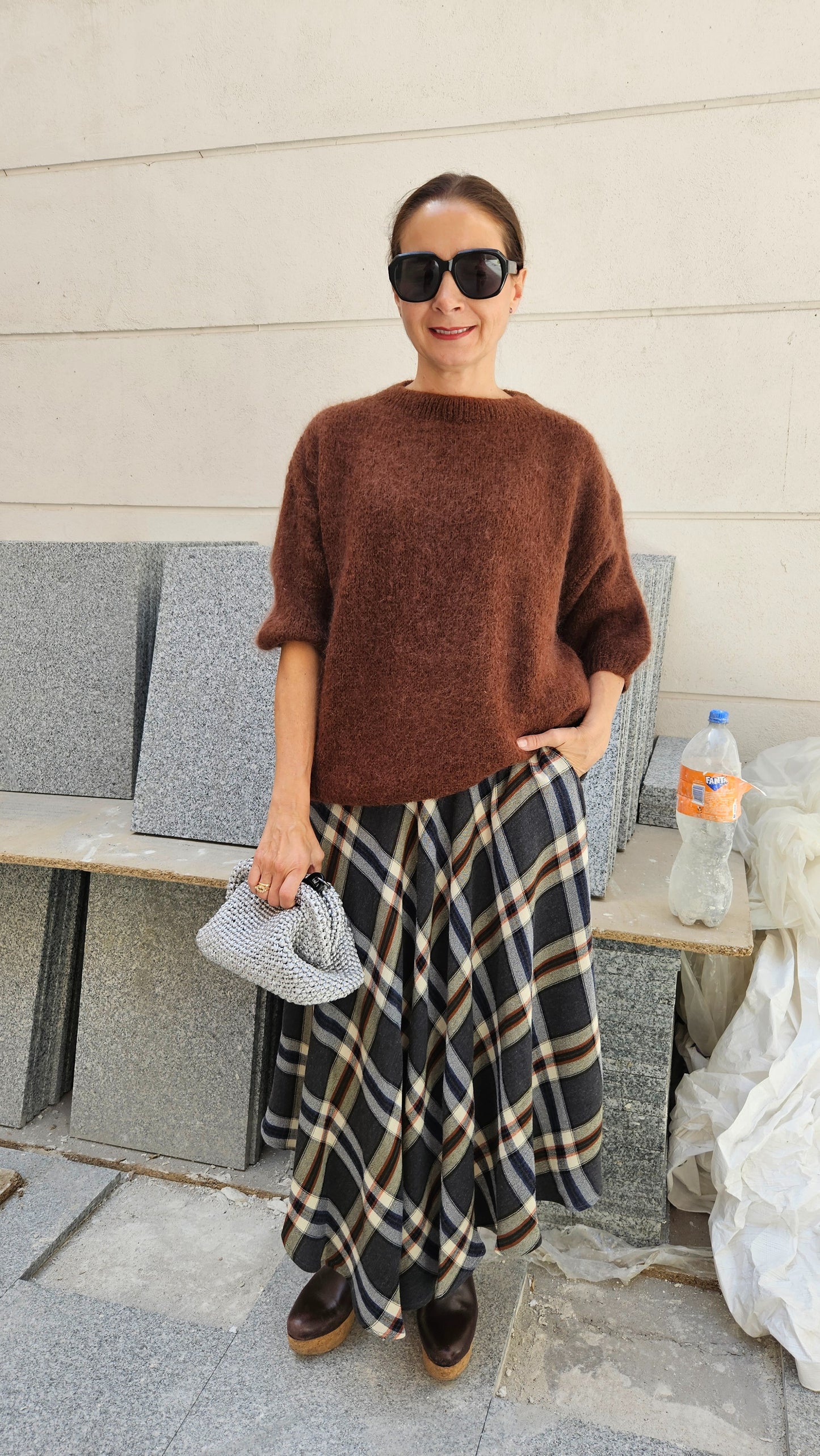 Falda Cuadros Lana