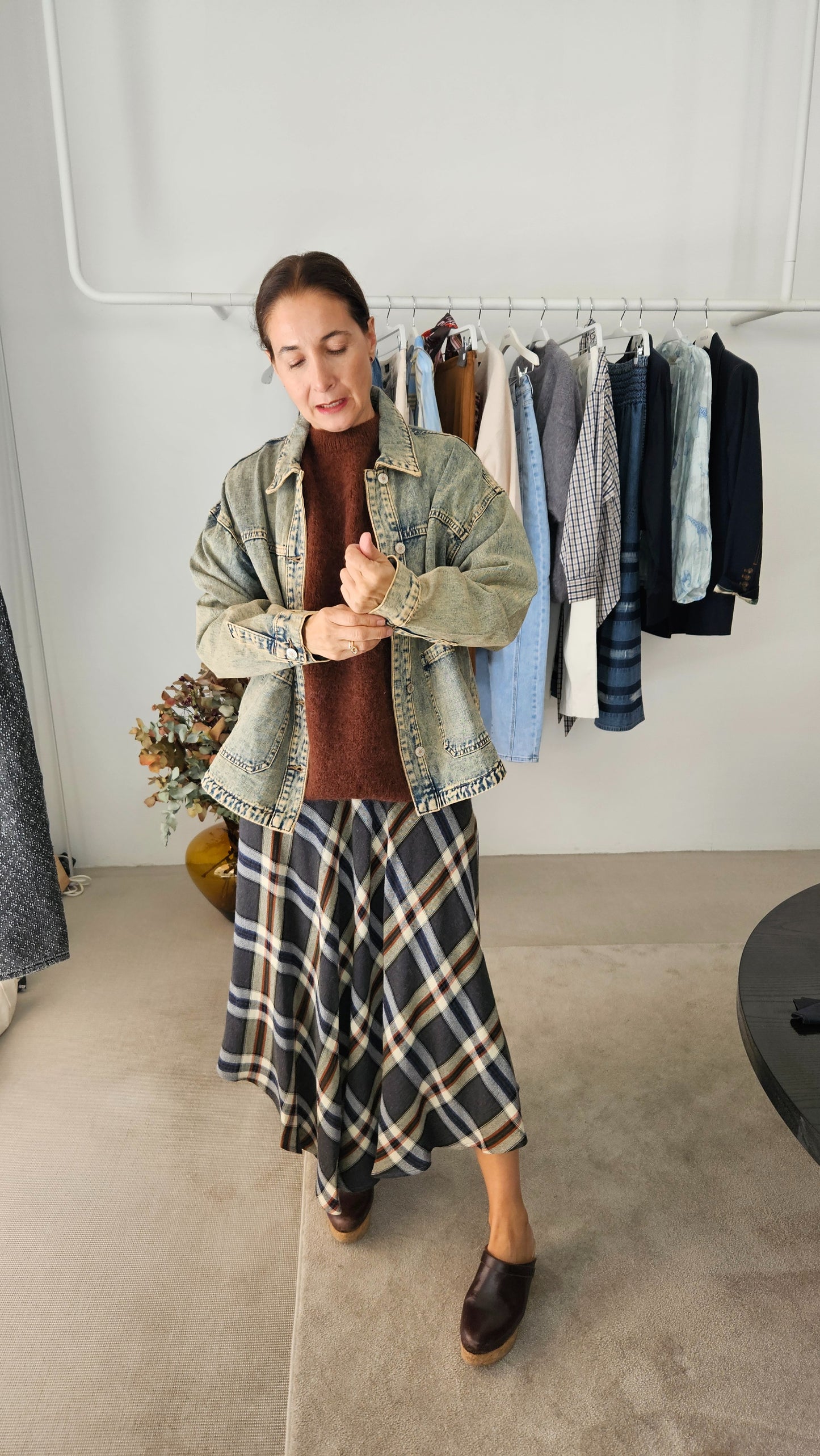 Cazadora Denim Efecto Desgastado