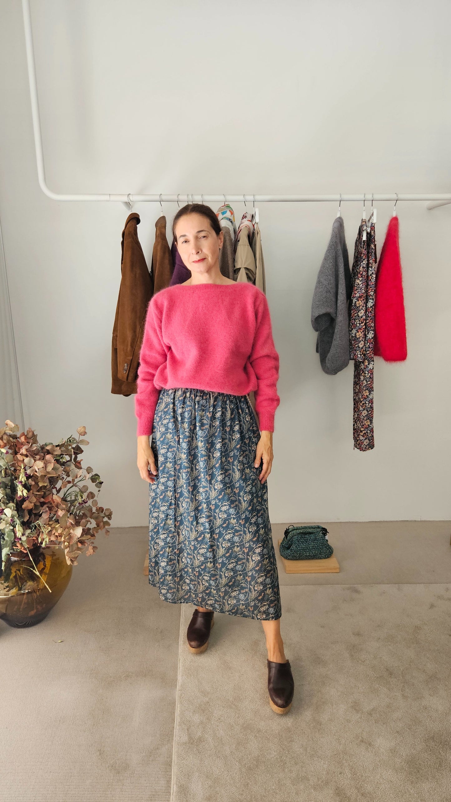 Jersey Angora Pico Espalda Rosa