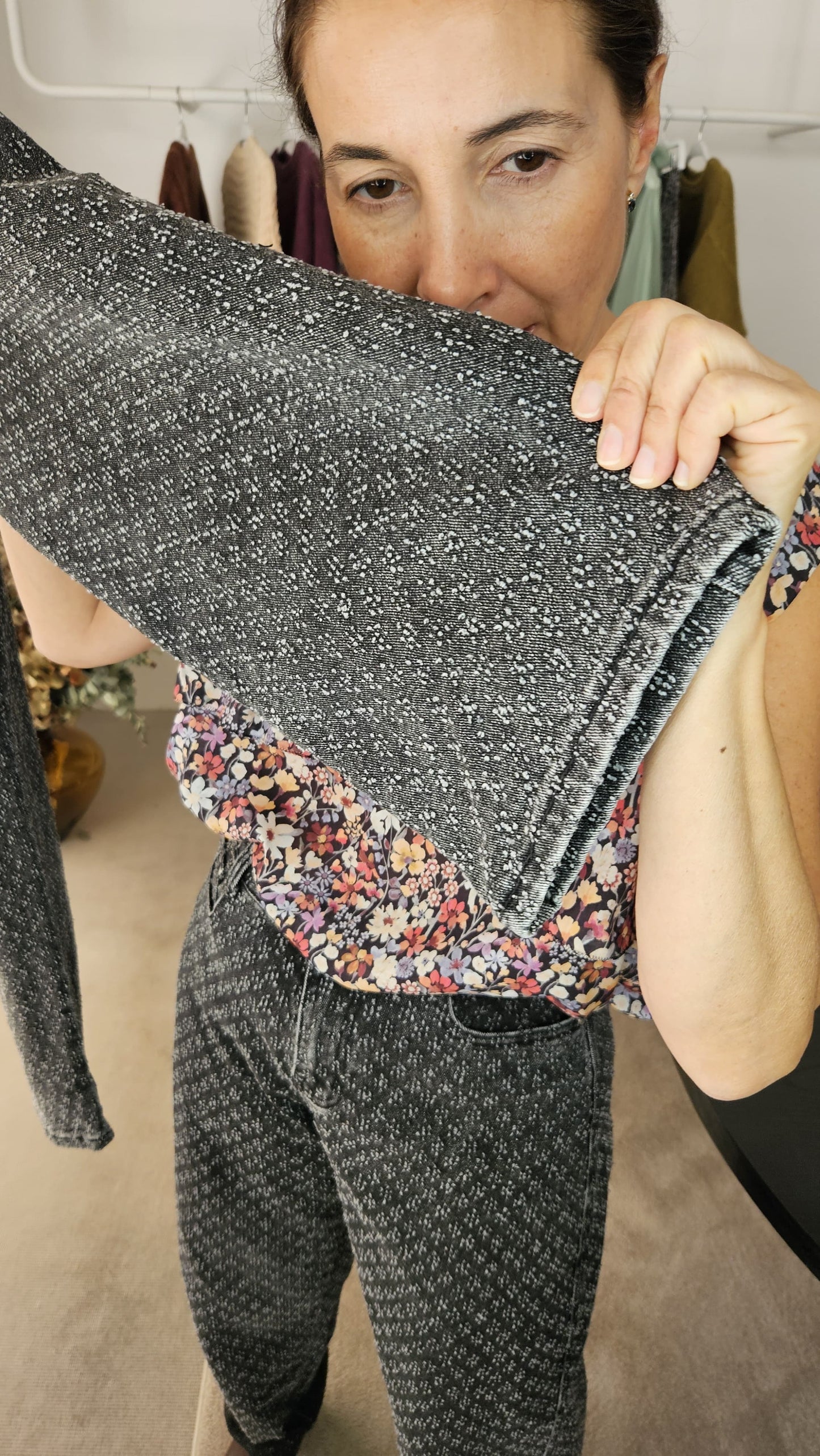 Pantalón Denim Barrel Negro