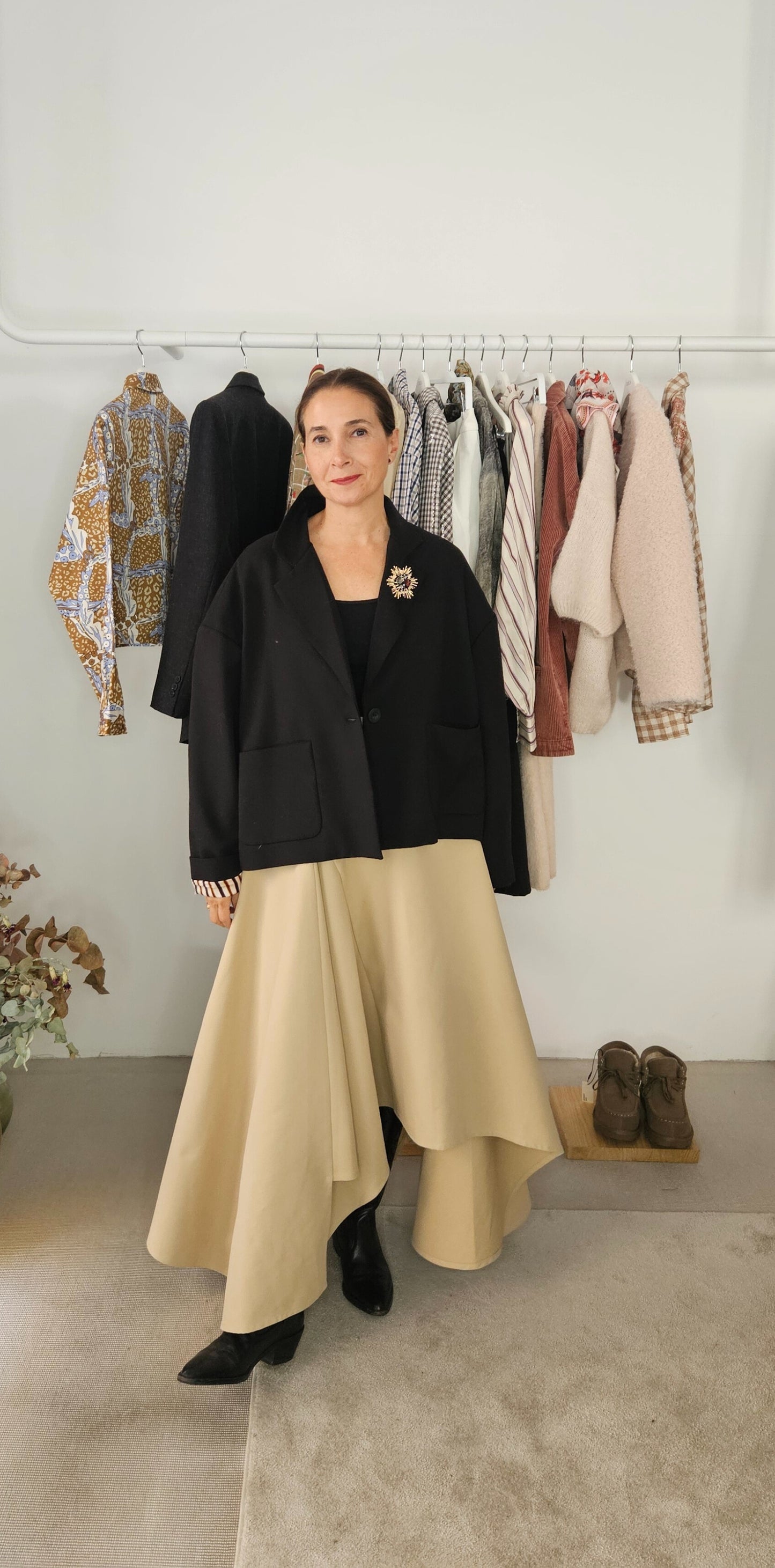 Blazer Negra con Rayas en Puño