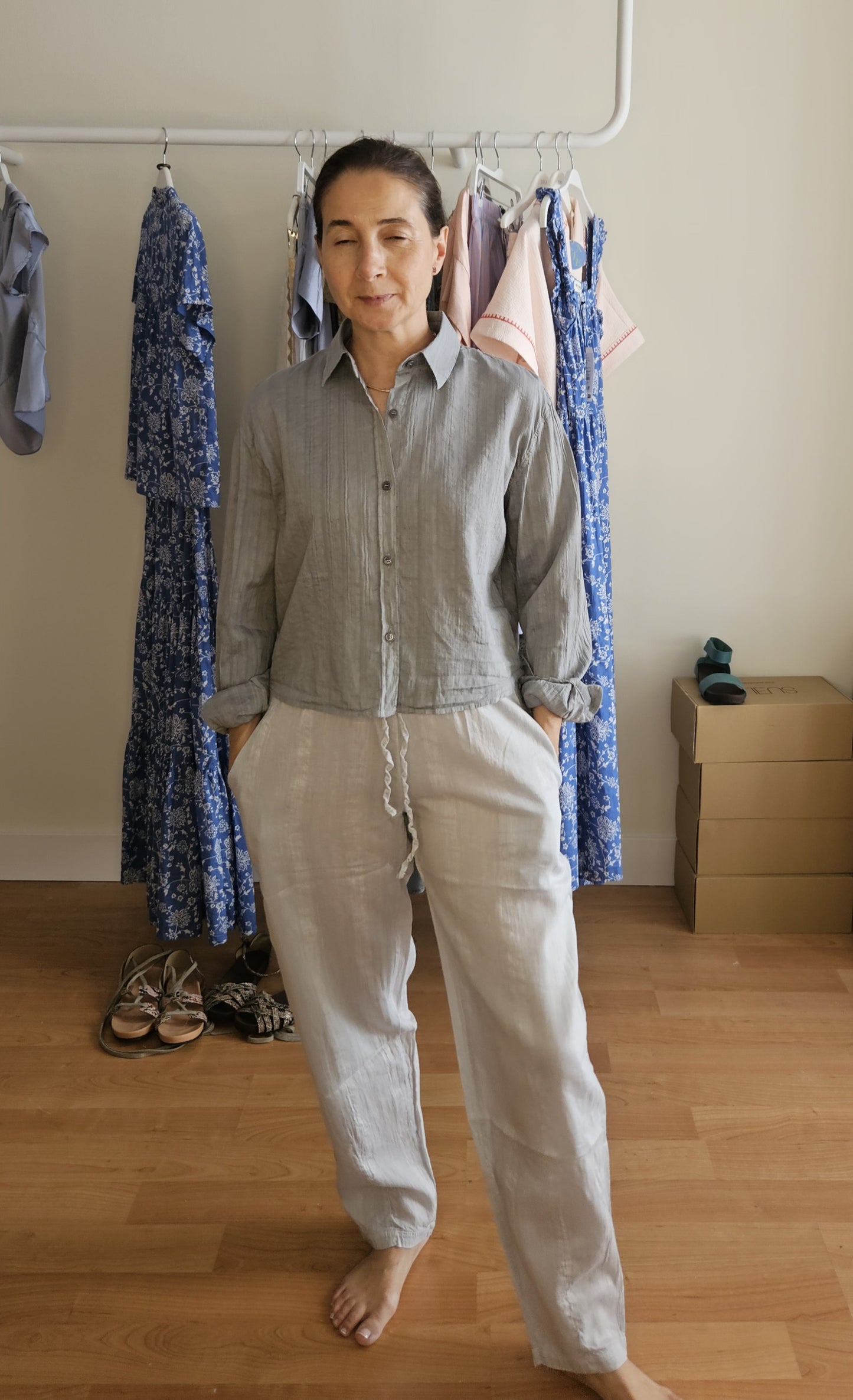 Camisa Corta Azul