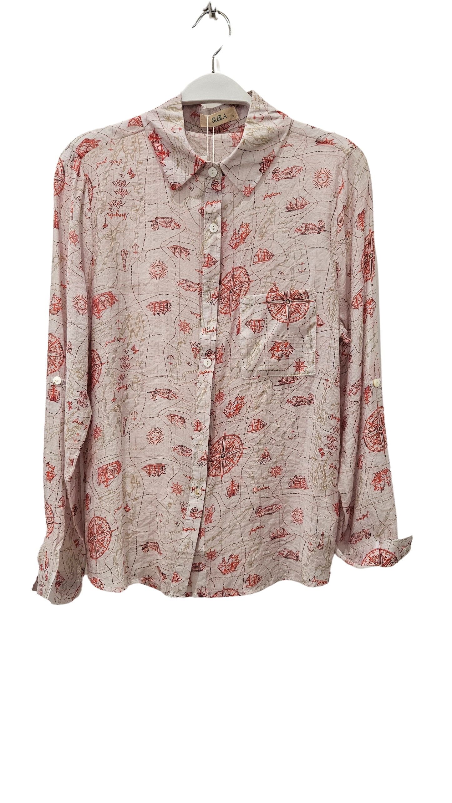 Camisa Estampado Mapa