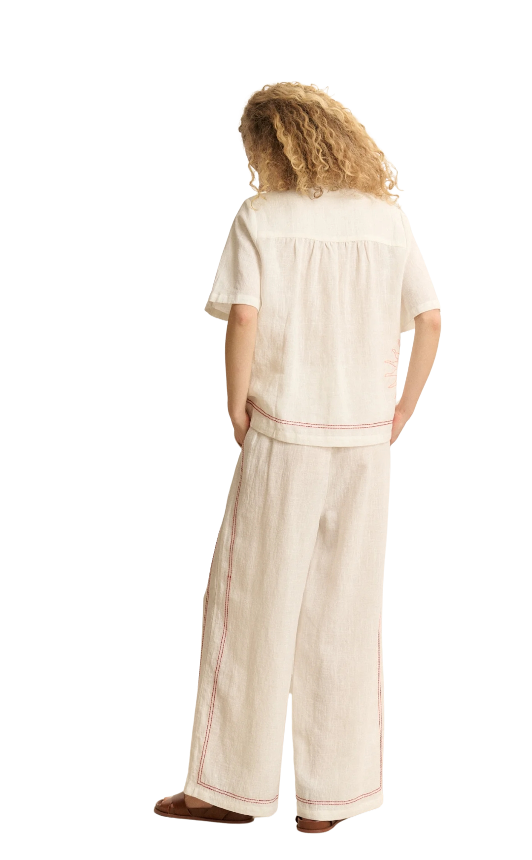 Camisa Blanca Bordados