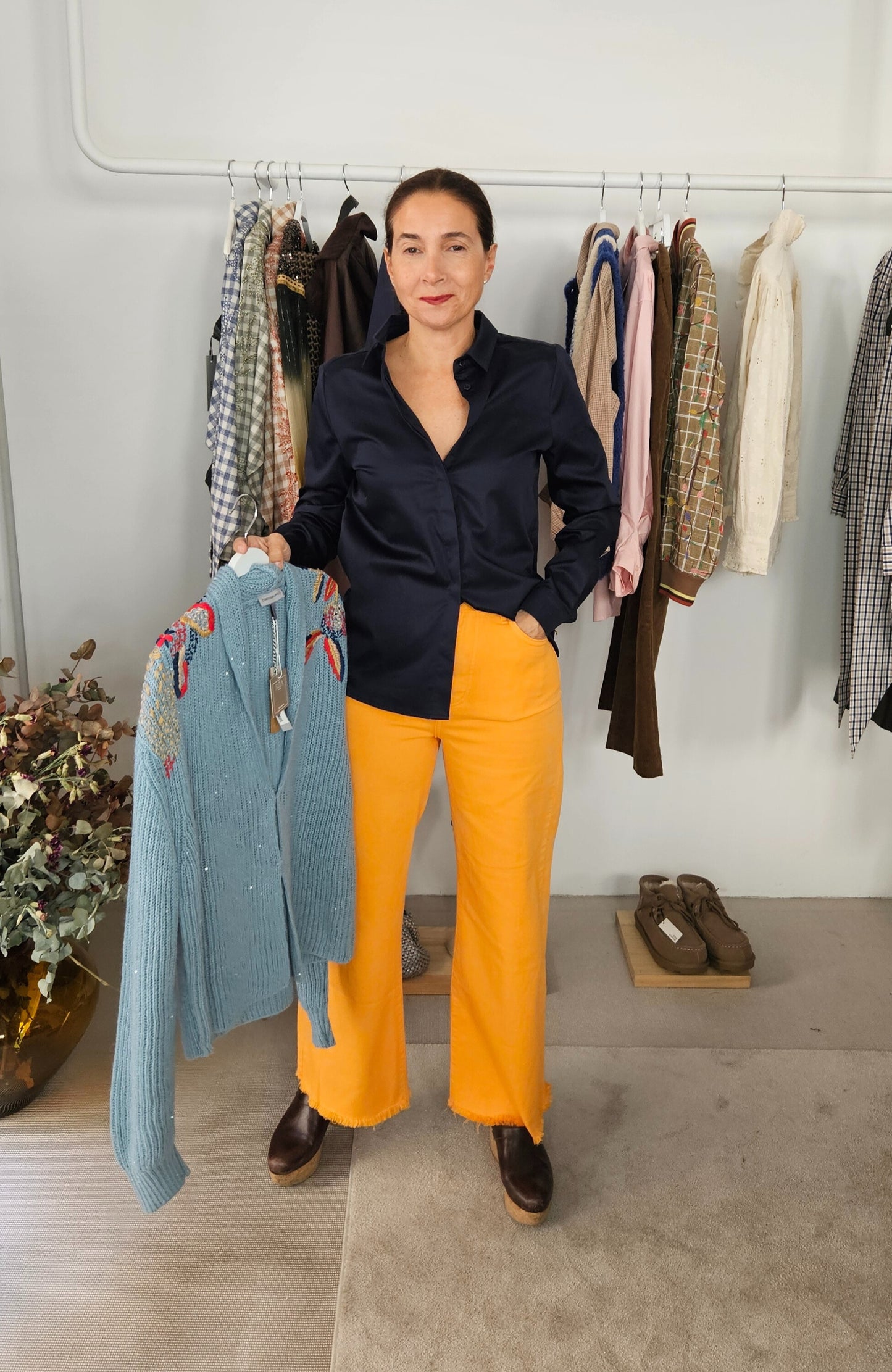 Camisa Azul Marino Entallada