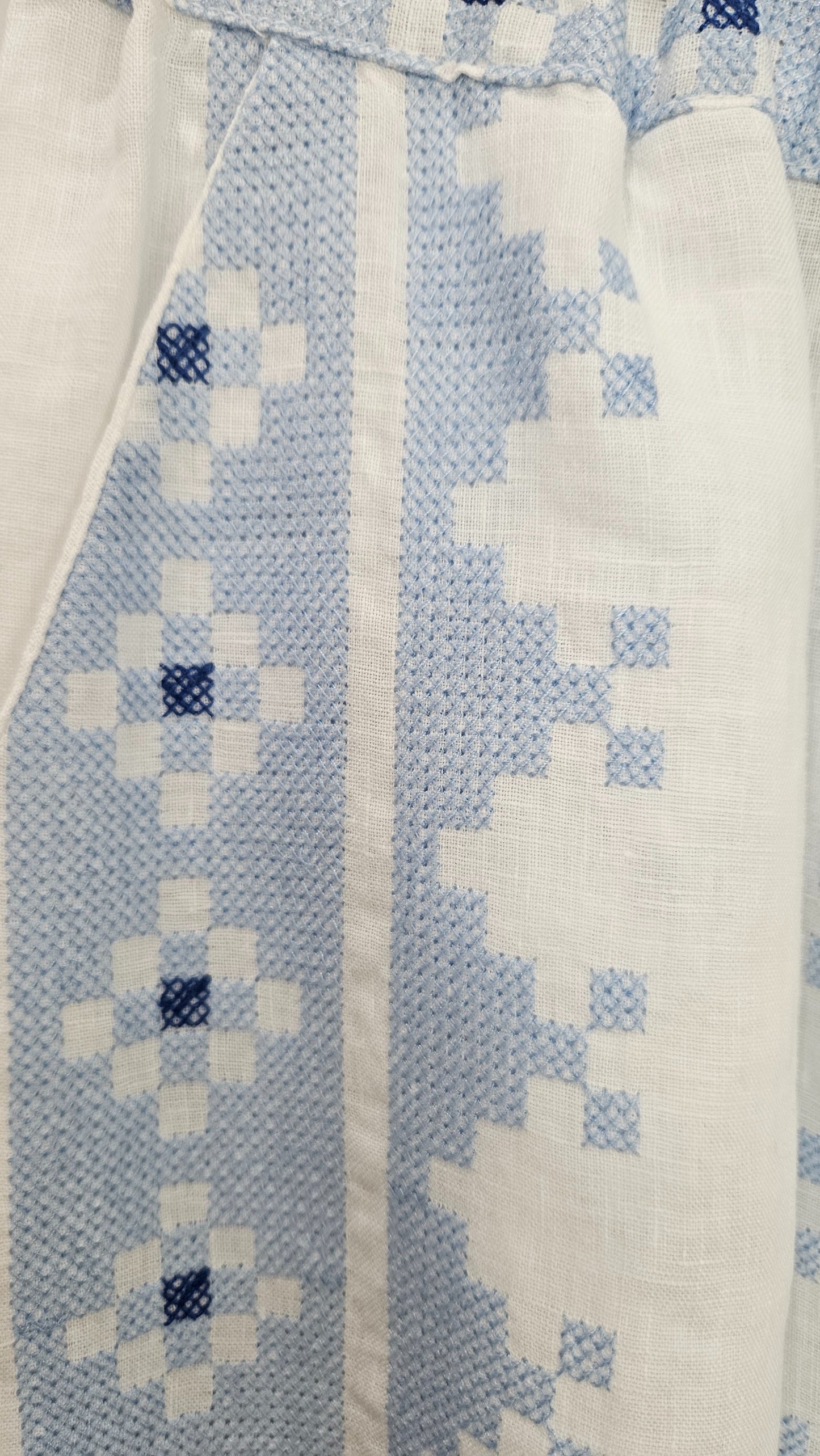 Pantalones Bordado Azul