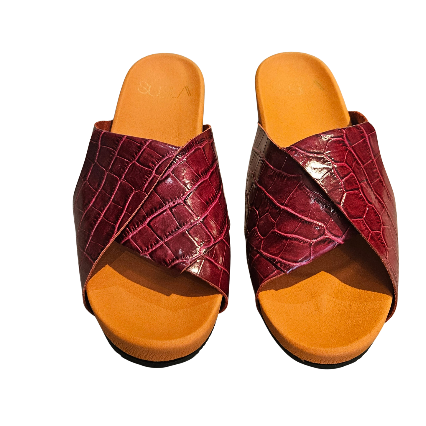 Sandalias Piel Coco Frambuesa