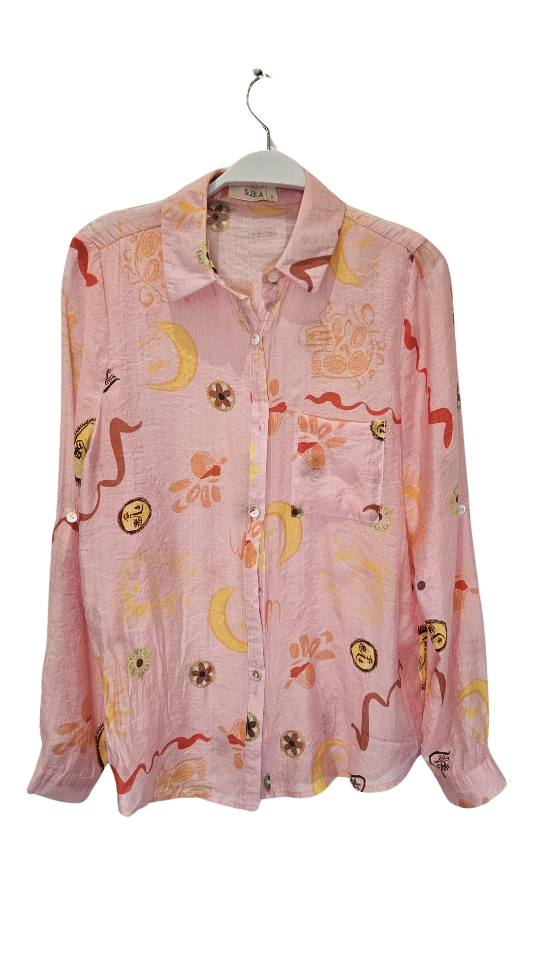 Camisa Estampada Rosa