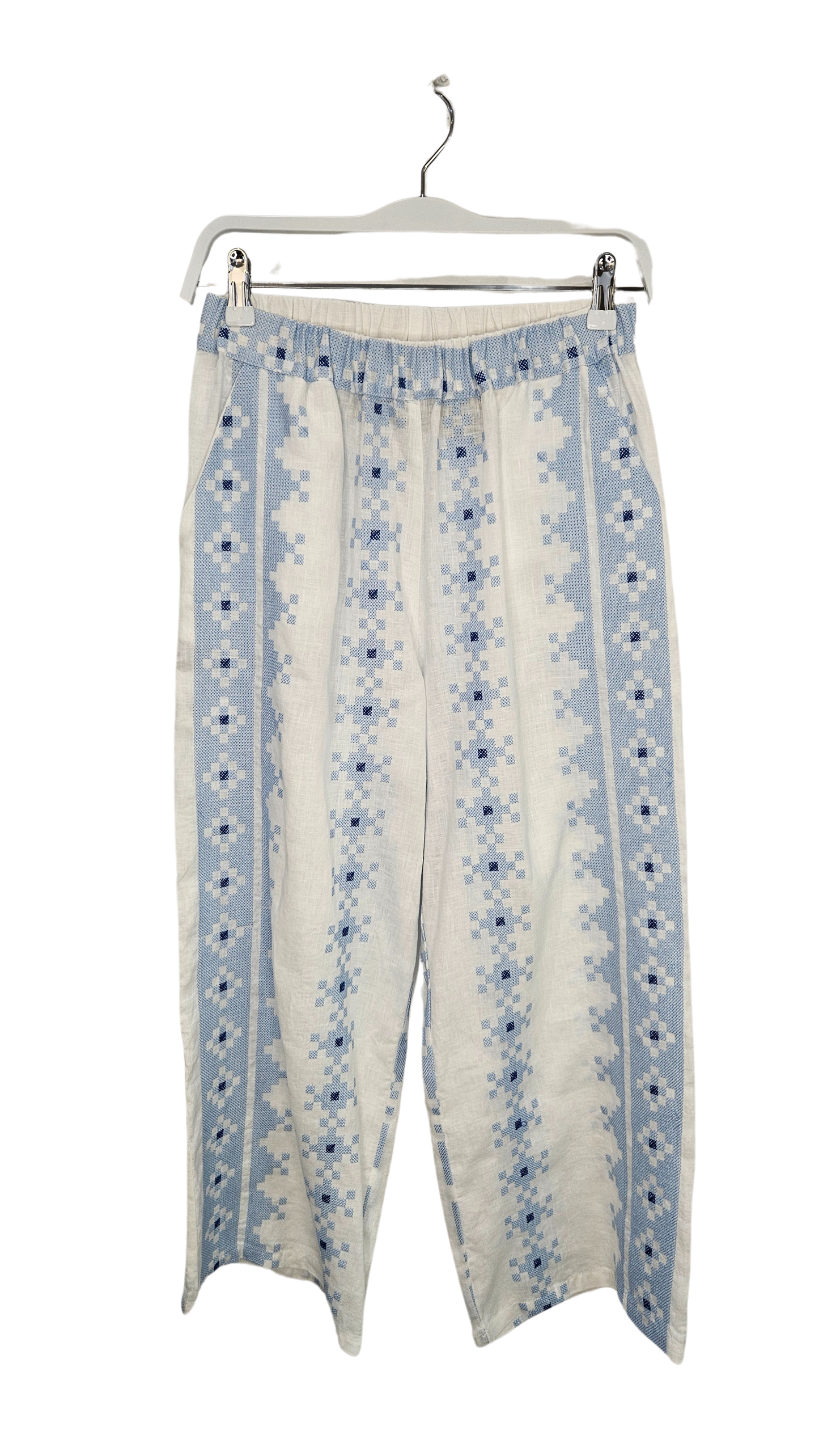 Pantalones Bordado Azul