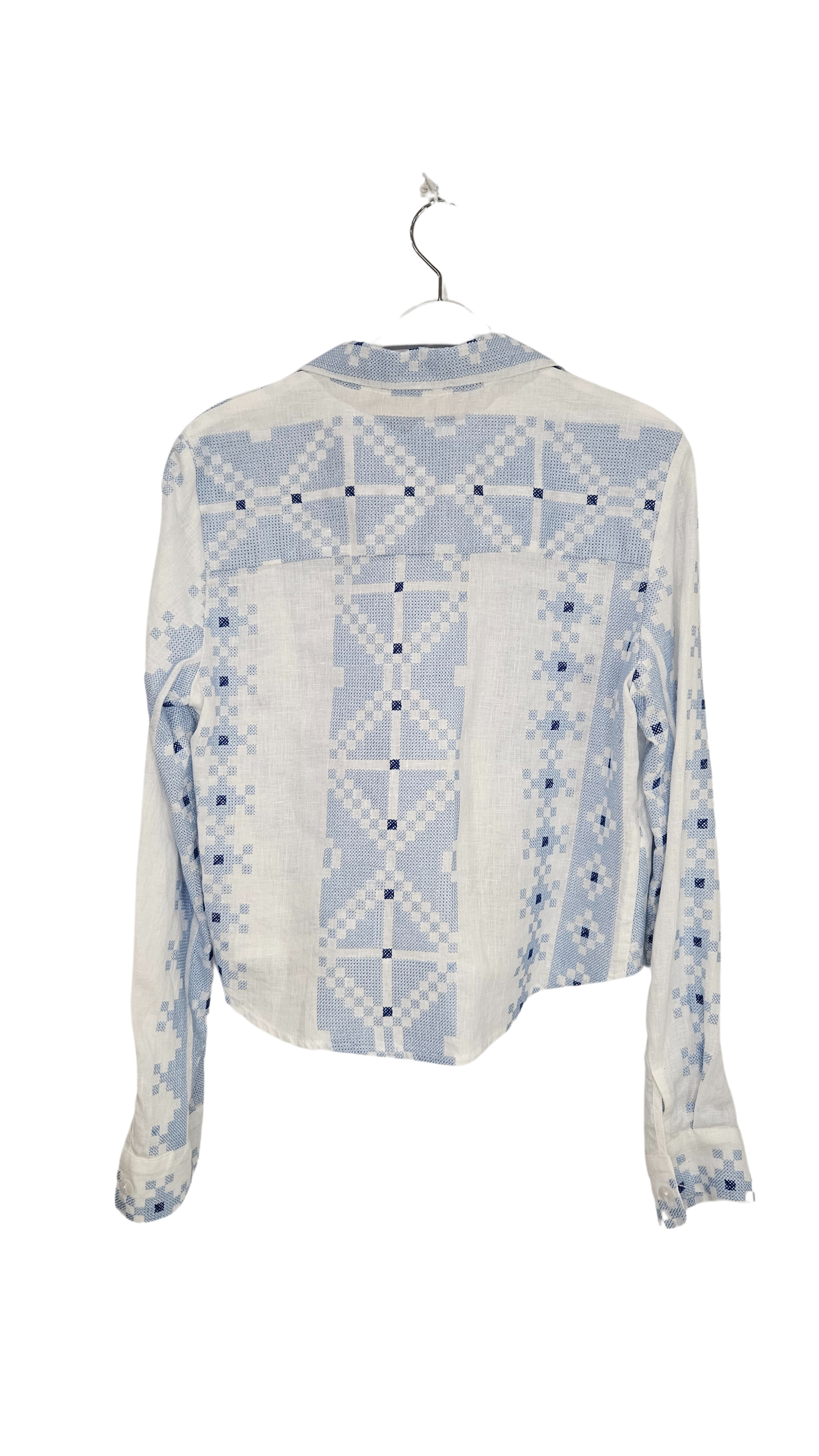 Camisa Bordados Azul
