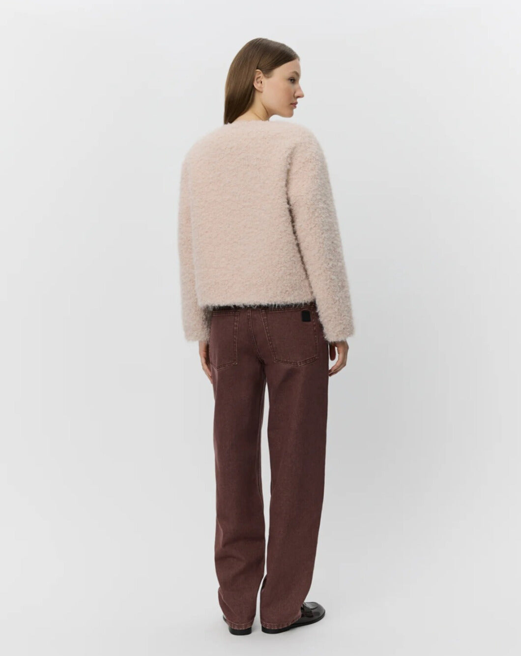 Chaqueta Borreguito Rosa Claro