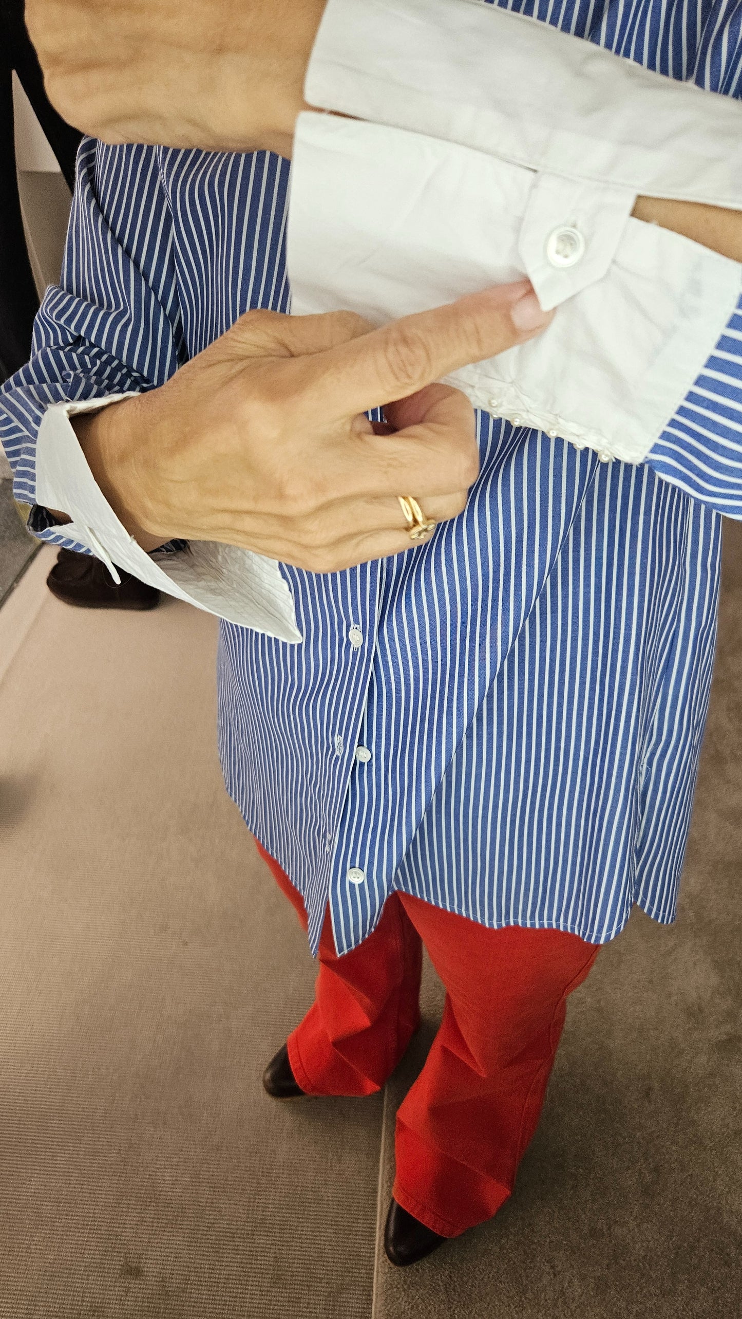 Camisa Puño Perlas