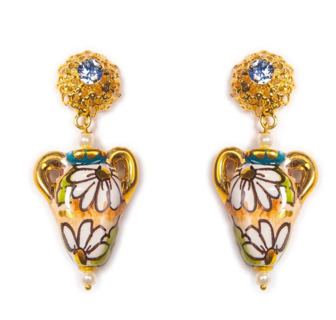 Pendientes Cortos Cerámica Ánfora