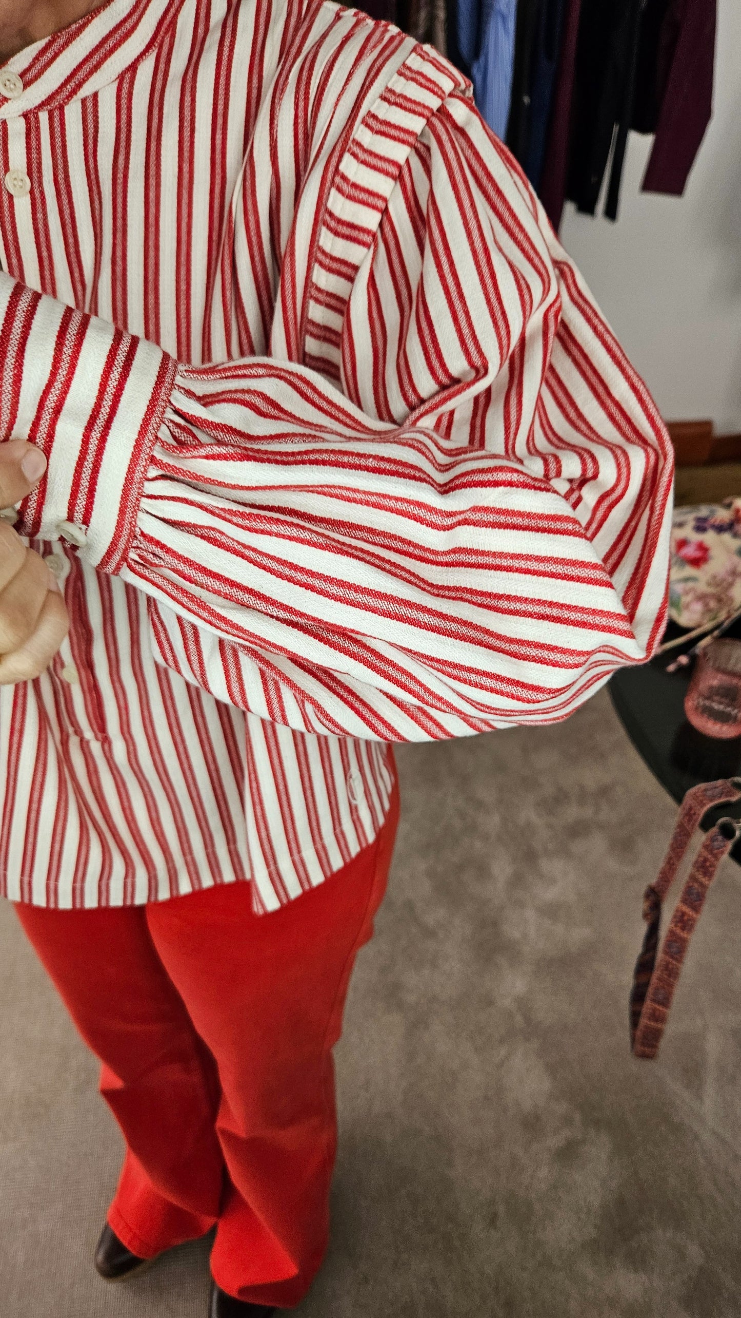 Blusa Raya Rojas Hombreras