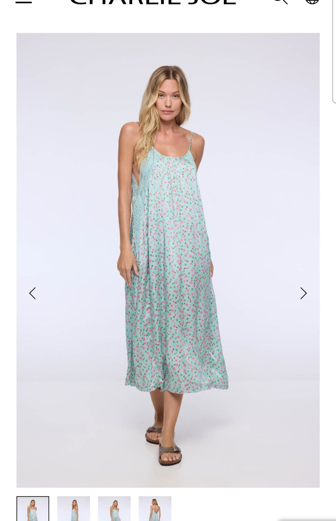 Vestido Verde Agua Estampado Flores