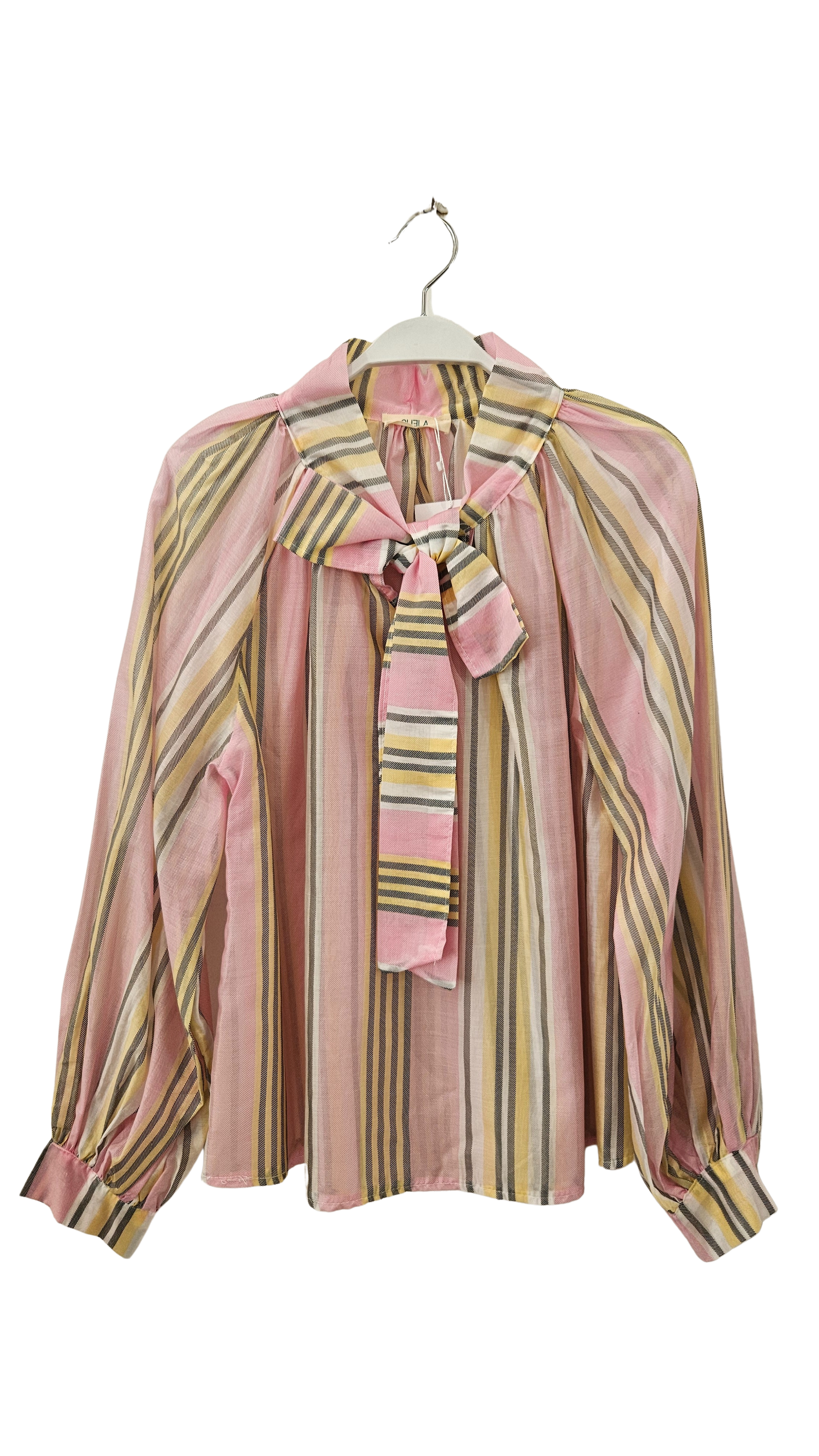 Blusa Rayas Lazo Rosa Suela