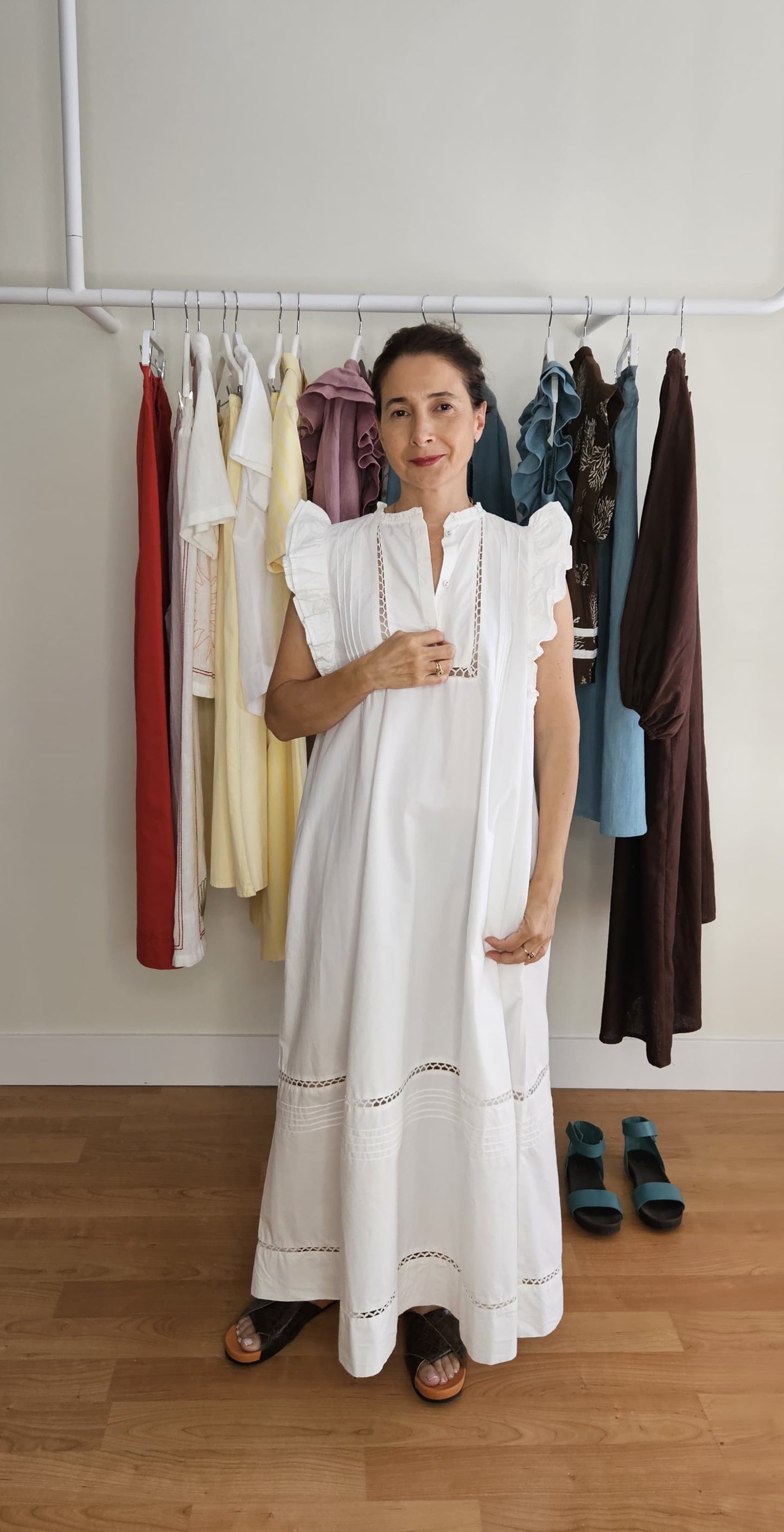 Vestido Blanco Jaretas