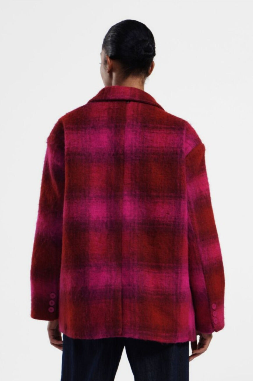 Chaquetón Cuadros Rosa