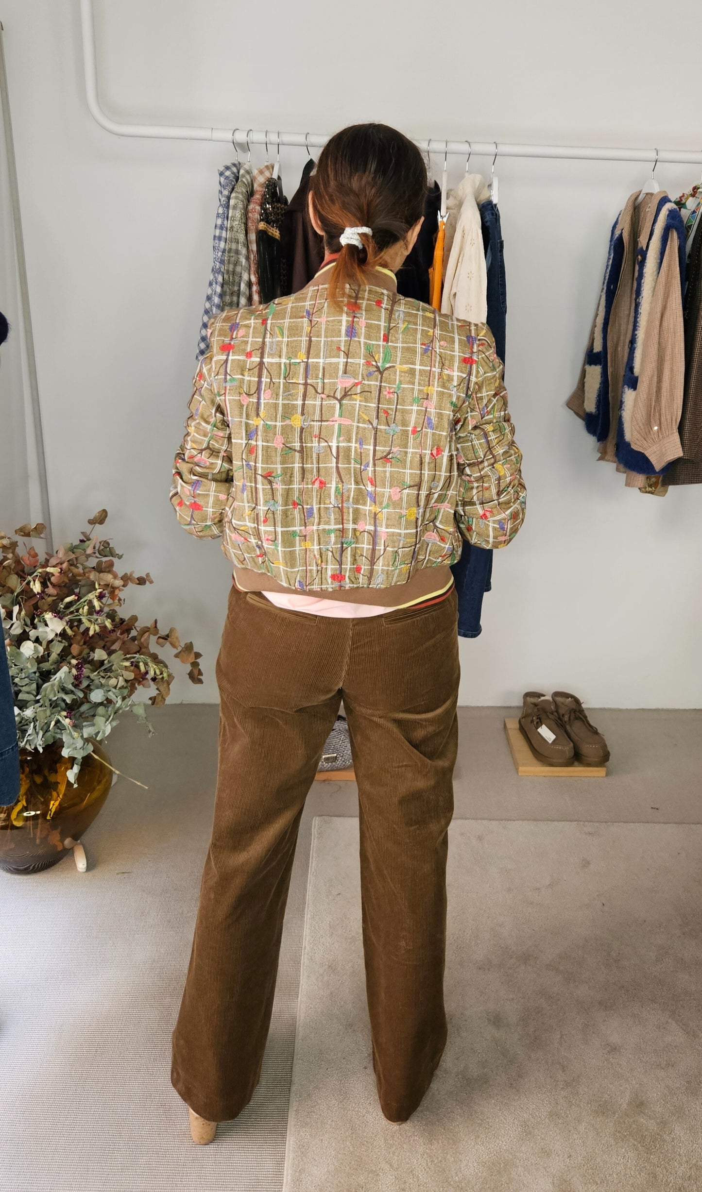 Bomber Cuadros con Bordados