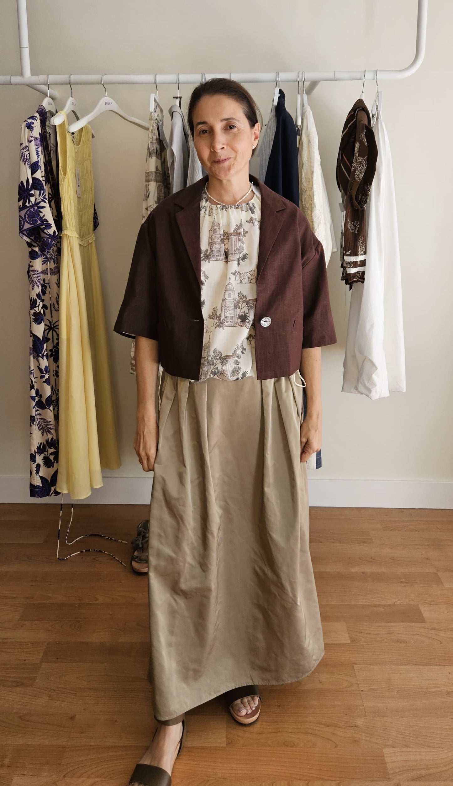 Falda Gabardina Beige