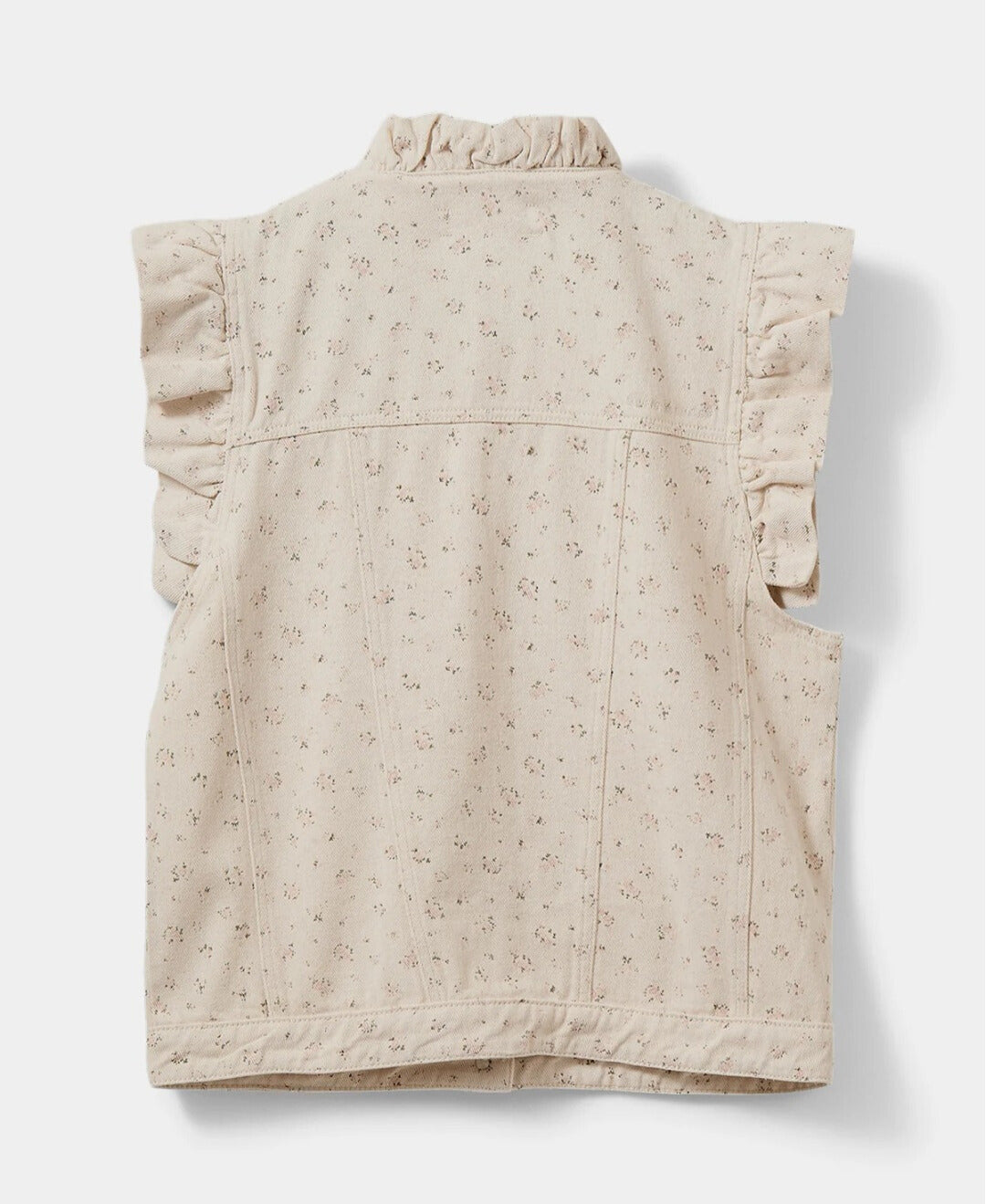 Chaleco Denim Flores (Da talla)
