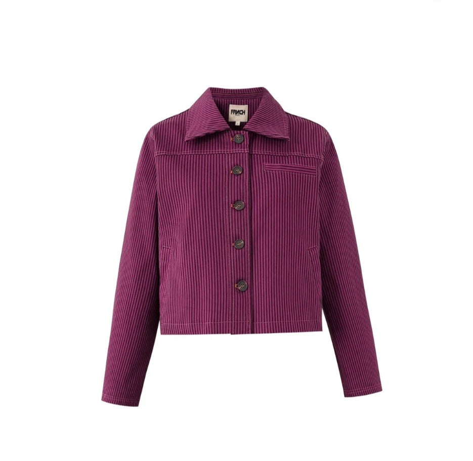 Cazadora Rayas Azules y Burdeos