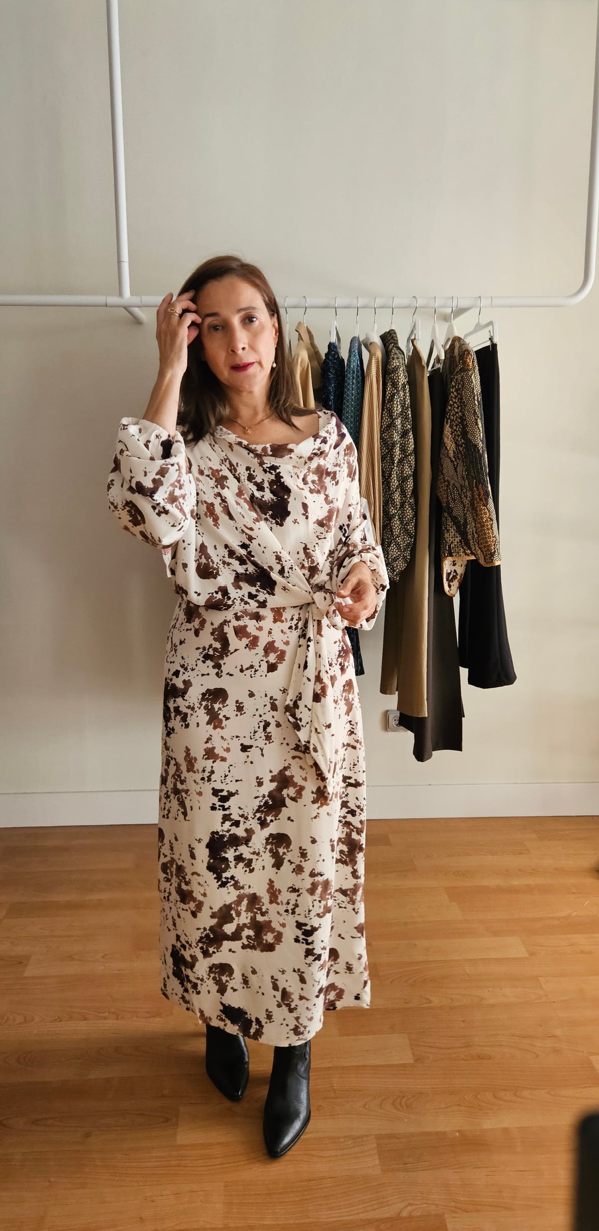 Vestido Estampado Cow