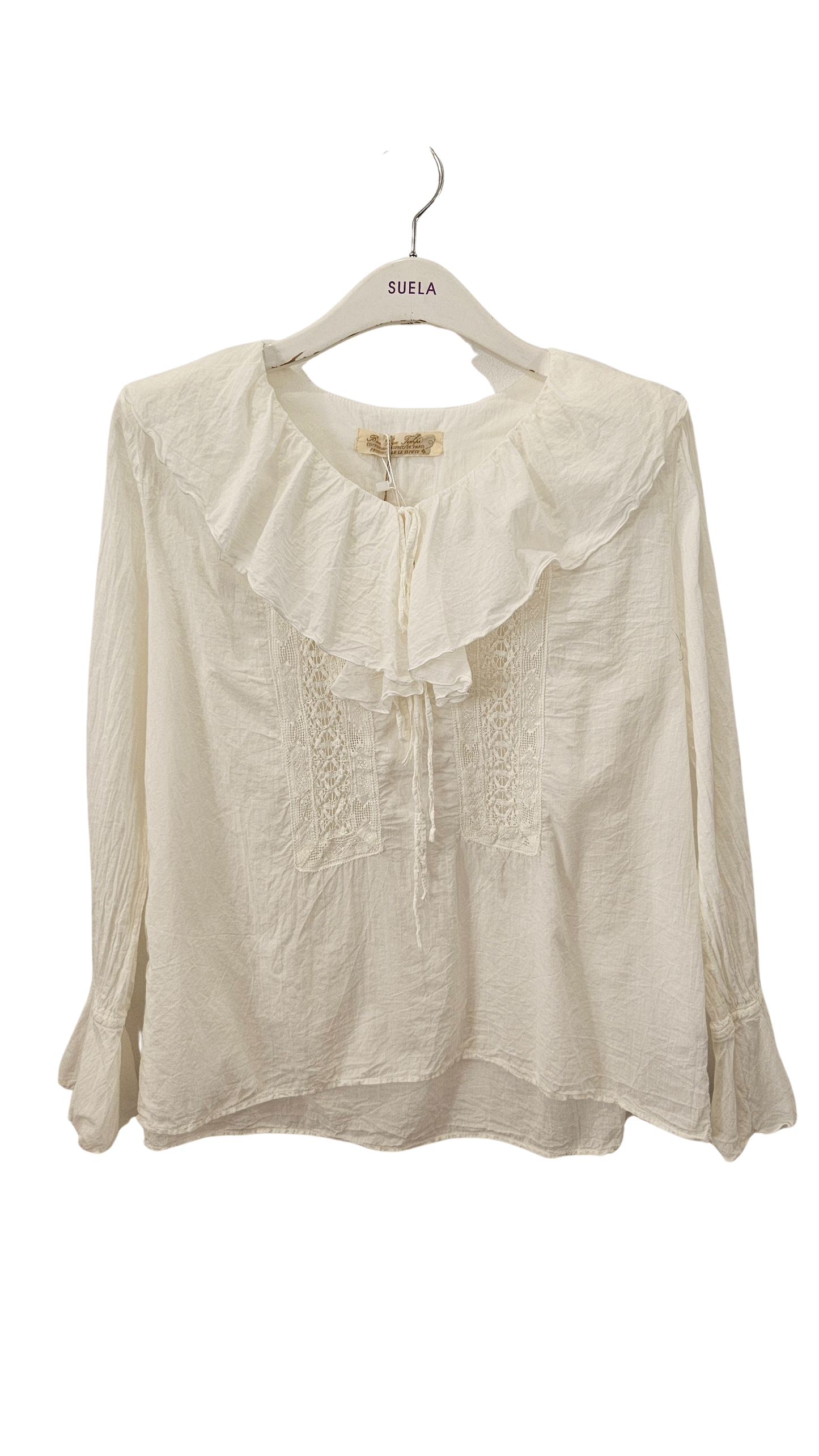 Blusa Bordada Volantes Japón