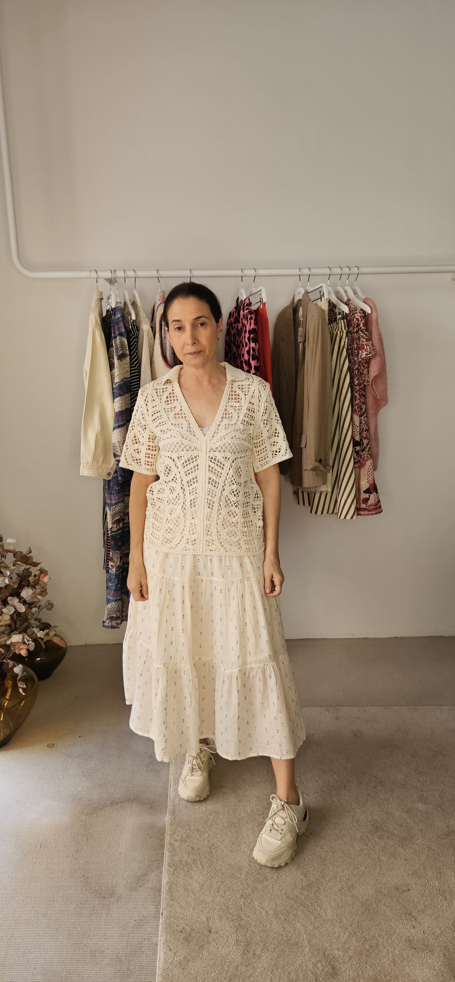 Top Crochet Cuello Polo