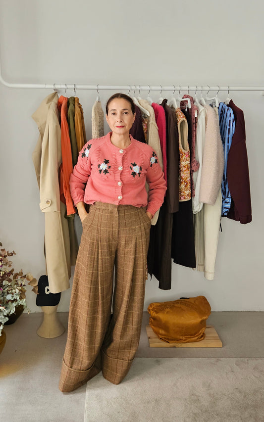 Chaqueta Punto Flor ( Da Talla)