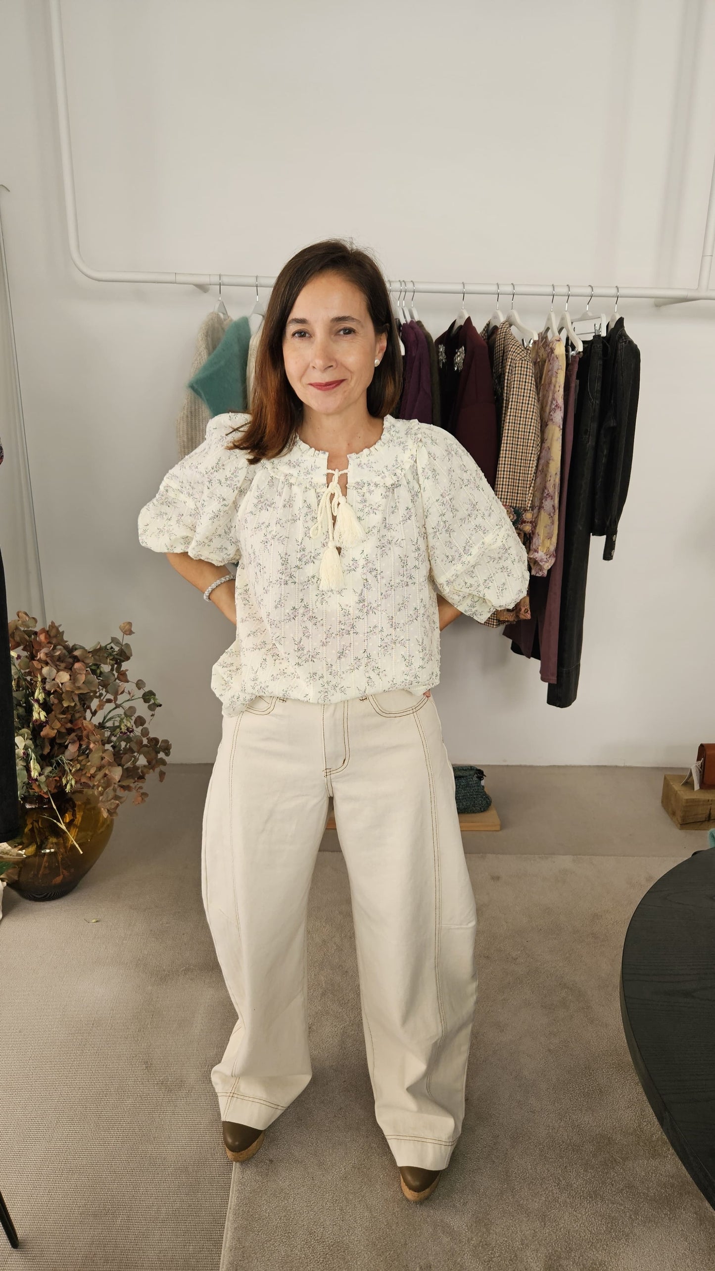 Blusa Estampada Encaje