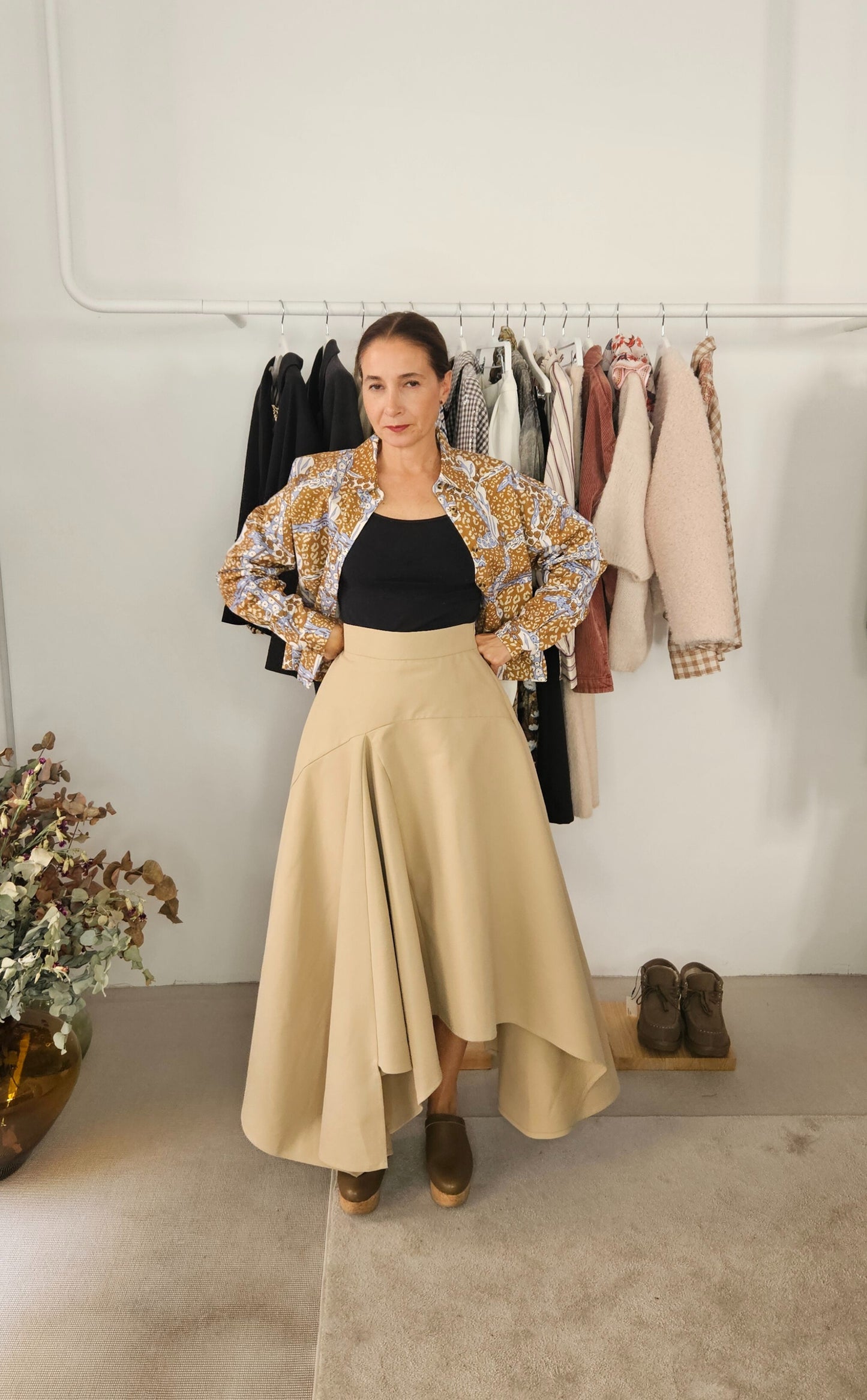 Falda Aiur Gabardina Beige