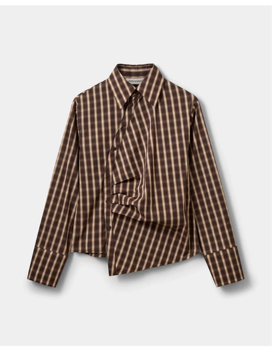Camisa Asimétrica Cuadros