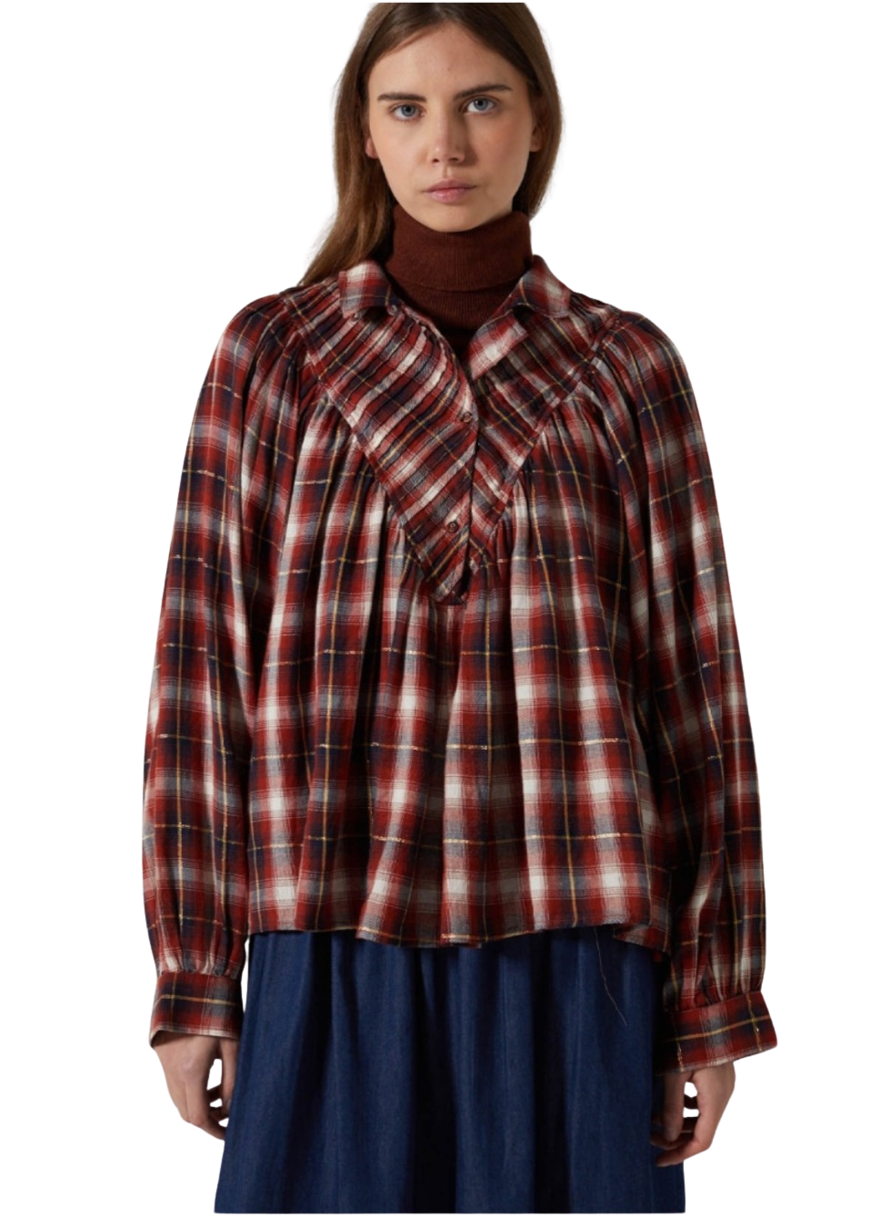 Camisa Cuadros Burdeos