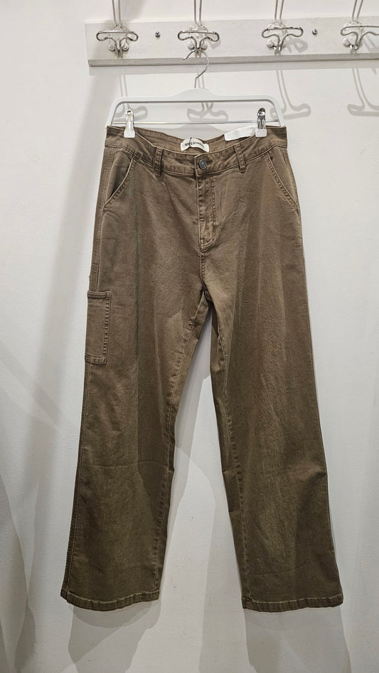 Pantalón sarga topo