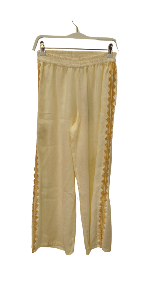 Pantalón Bordado Oro