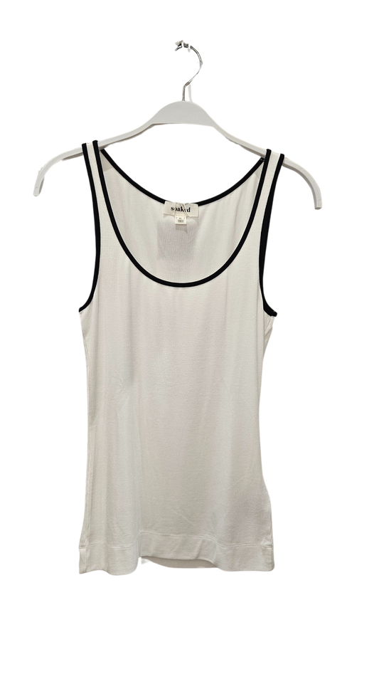 Camiseta Blanca Ribete Negro
