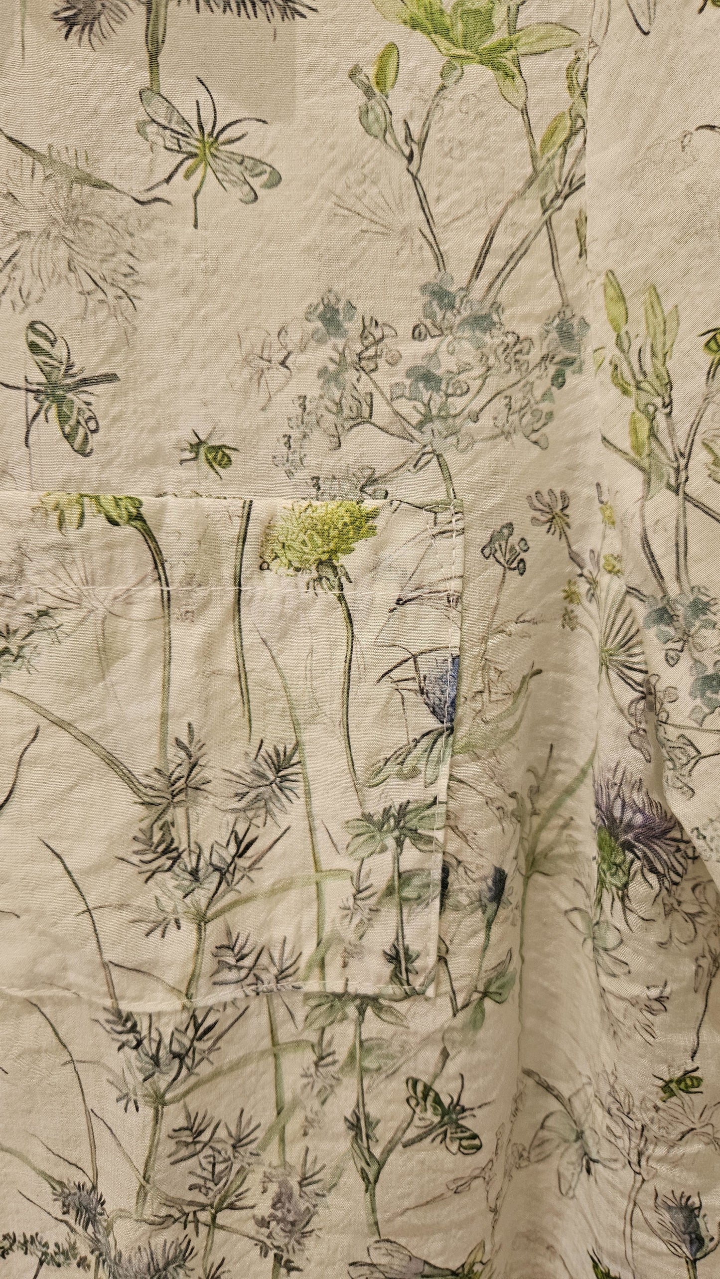 Camisa Estampada Flores Verdes Suela