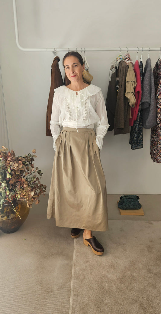 Falda Gabardina Beige