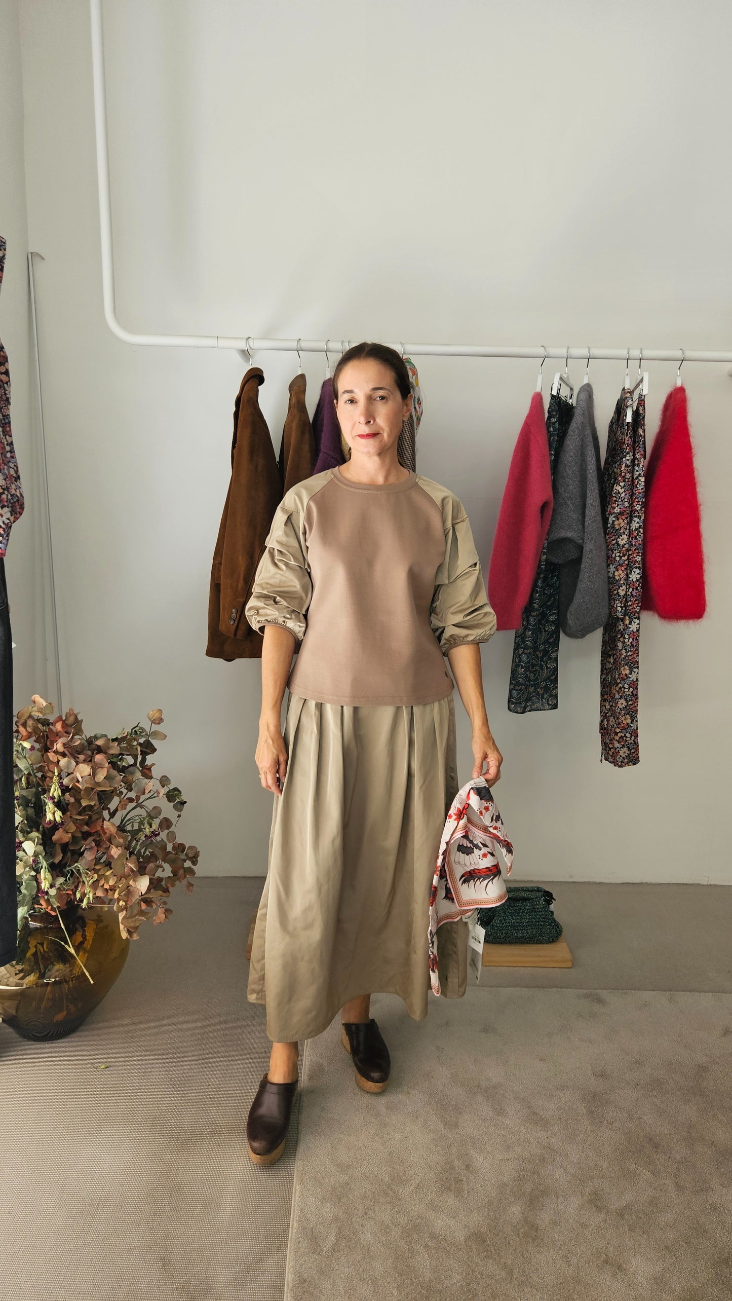 Falda Gabardina Beige