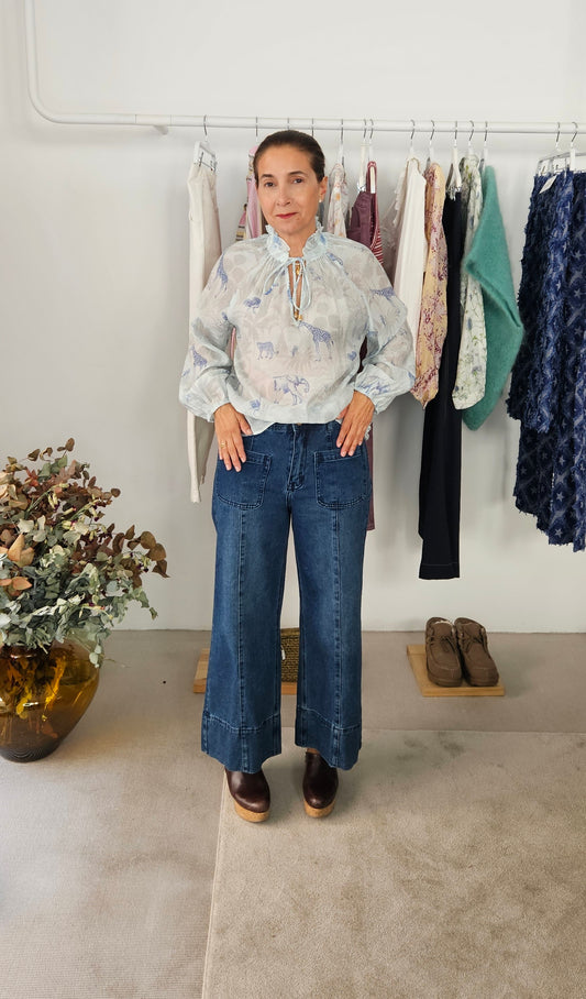 Pantalón Denim Tobillero