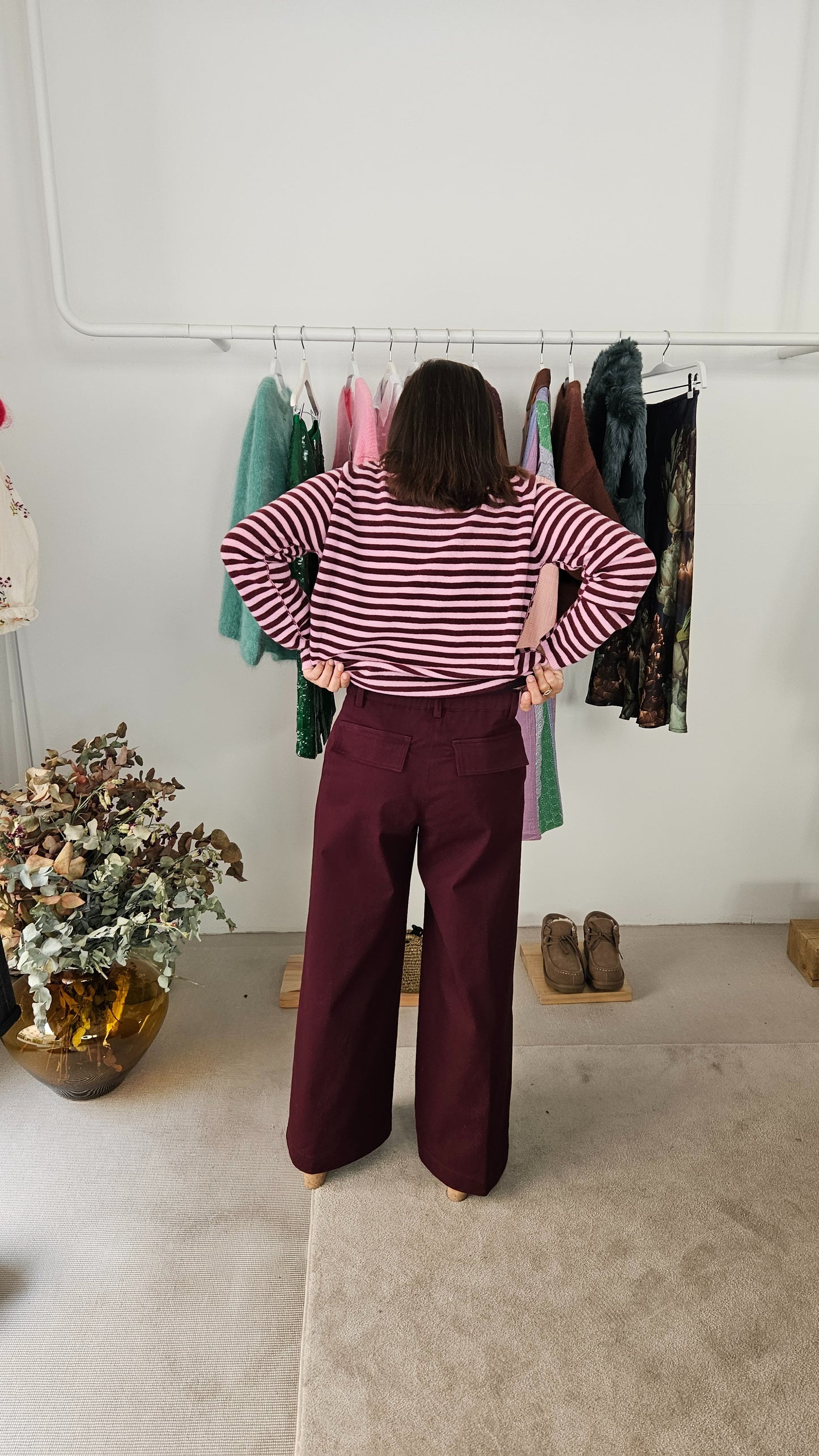 Pantalón Palazzo Burdeos