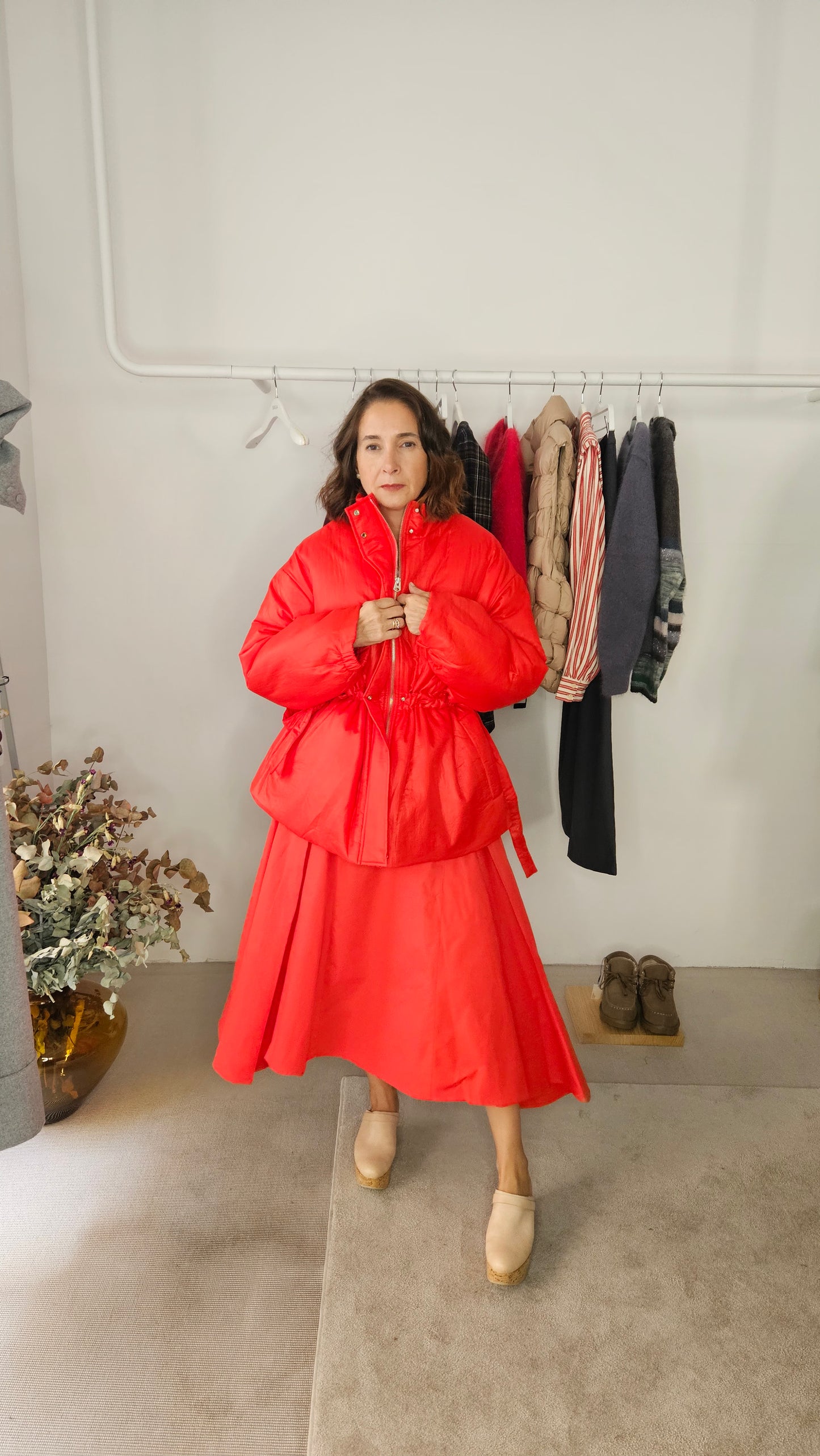 Parka Acolchado Rojo