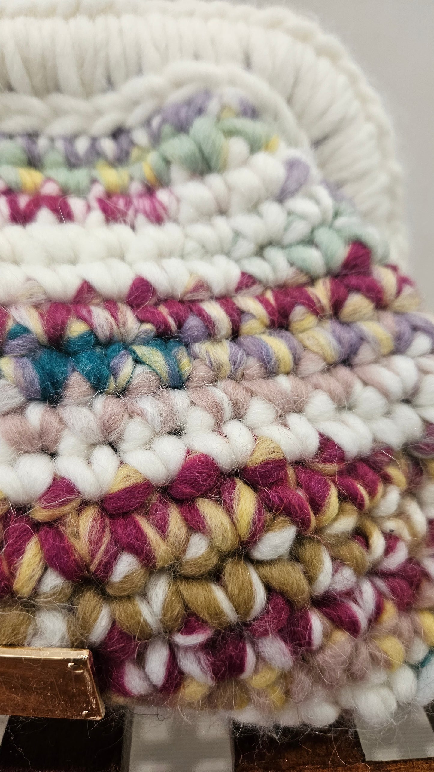 Clutch Melangé Lana Merino Claro