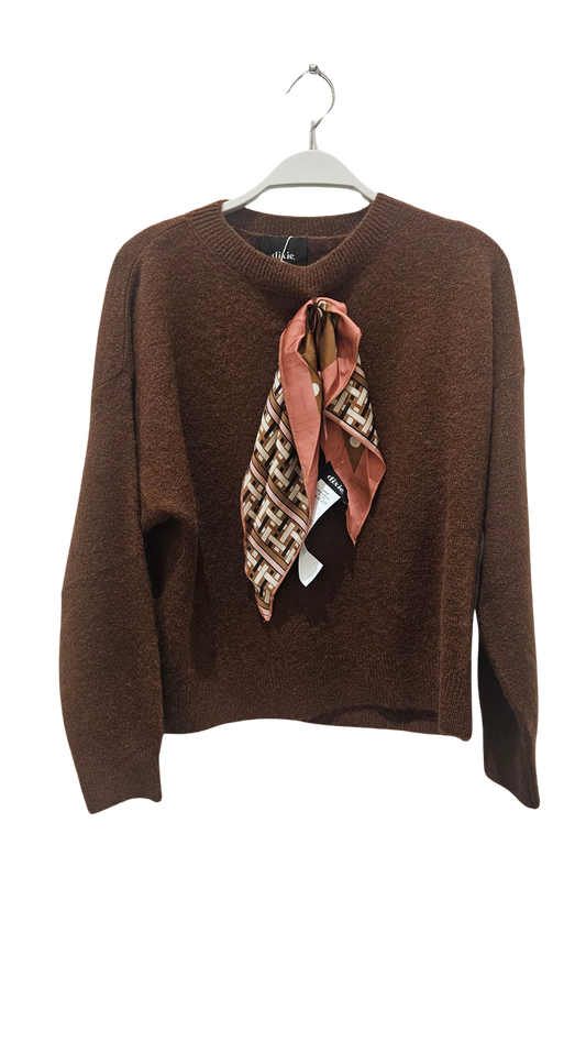 Jersey Marron Alpaca Pañuelo