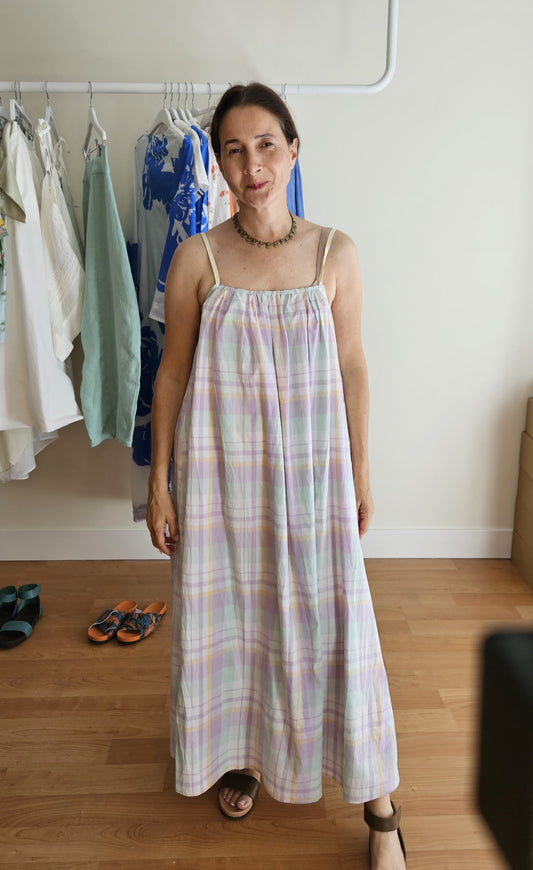 Vestido Cuadros Pastel Tirantes